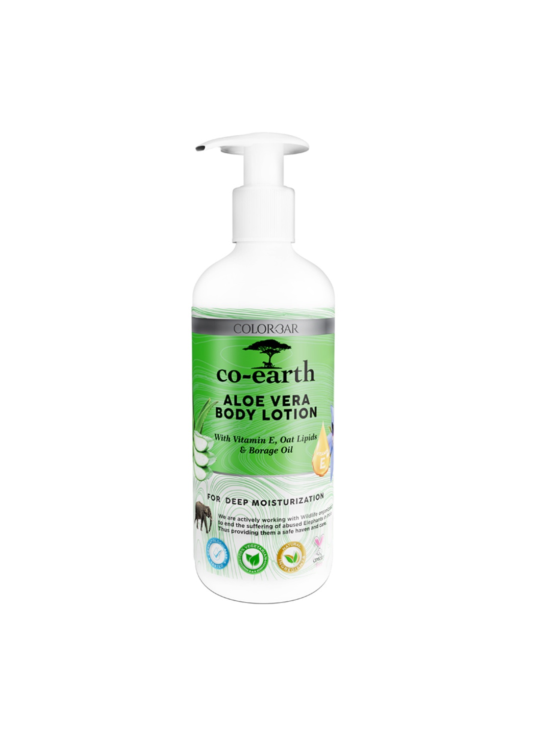 

Colorbar Co-Earth Aloe Vera Body Lotion with Vitamin E & Oat Lipids - 300 ml, Green