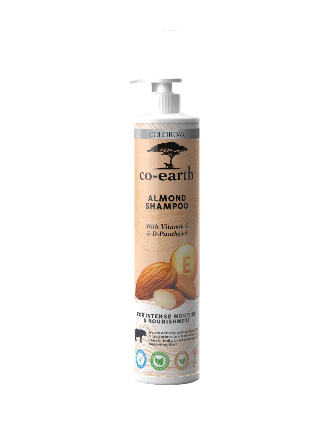 

Colorbar Co-Earth Almond Shampoo with Vitamin E & D-Panthenol - 300 ml, Beige