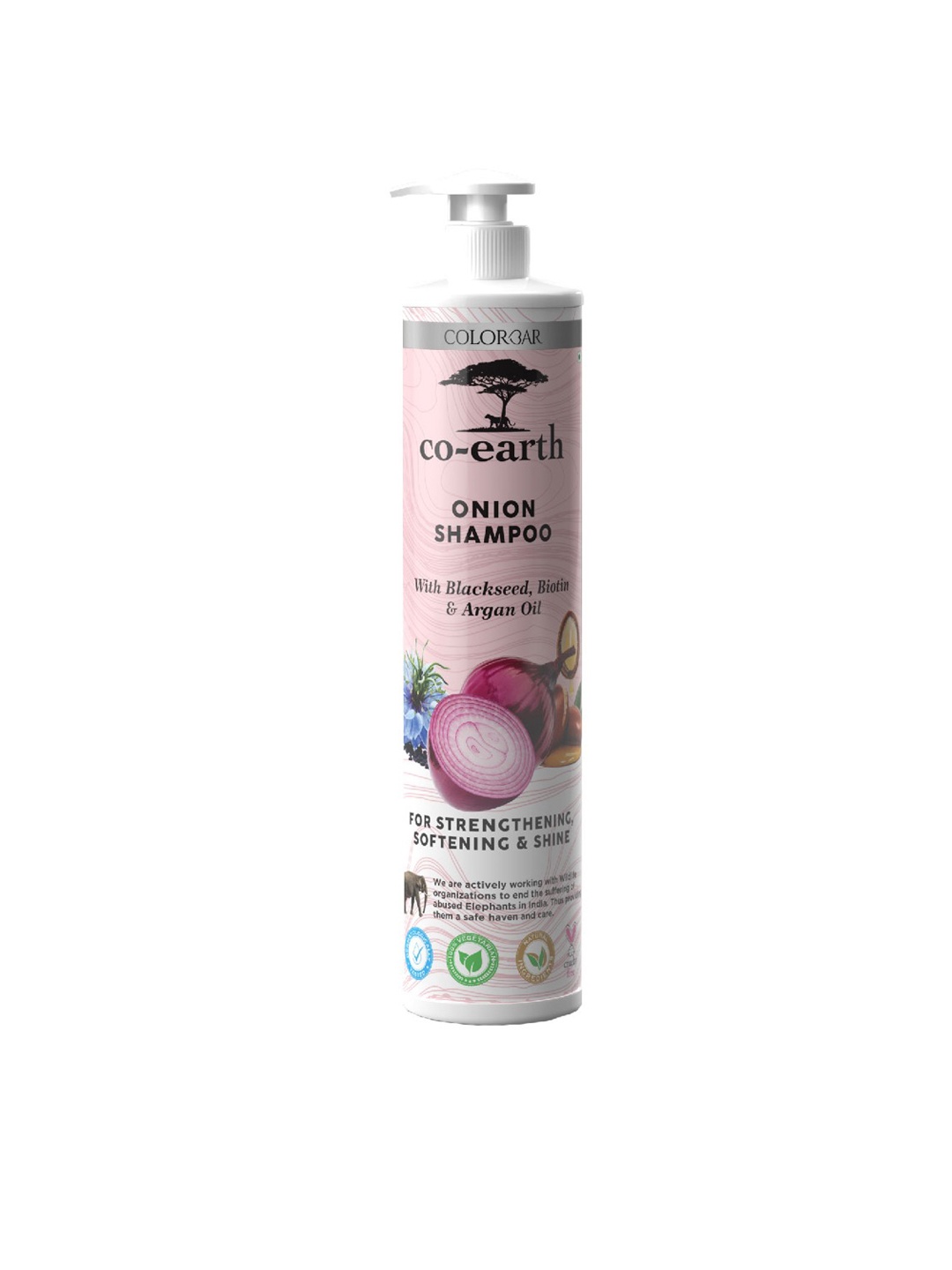 

Colorbar Co-Earth Onion Shampoo with Argan Oil & Blackseed - 300 ml, Pink
