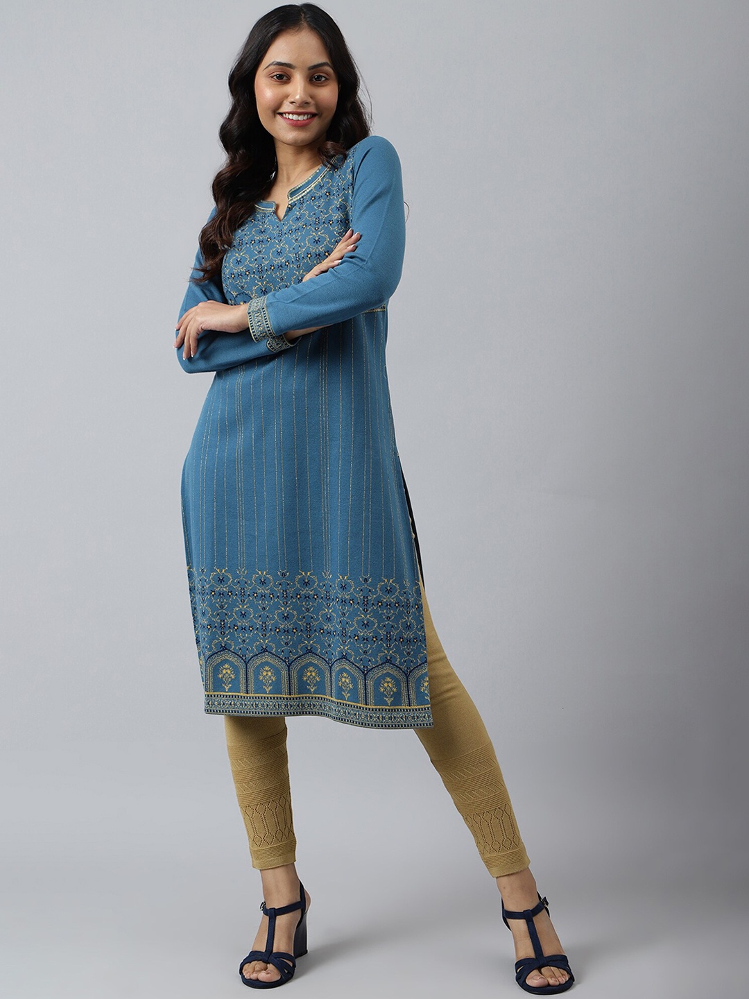 

AURELIA Women Blue Ethnic Motifs Kurta