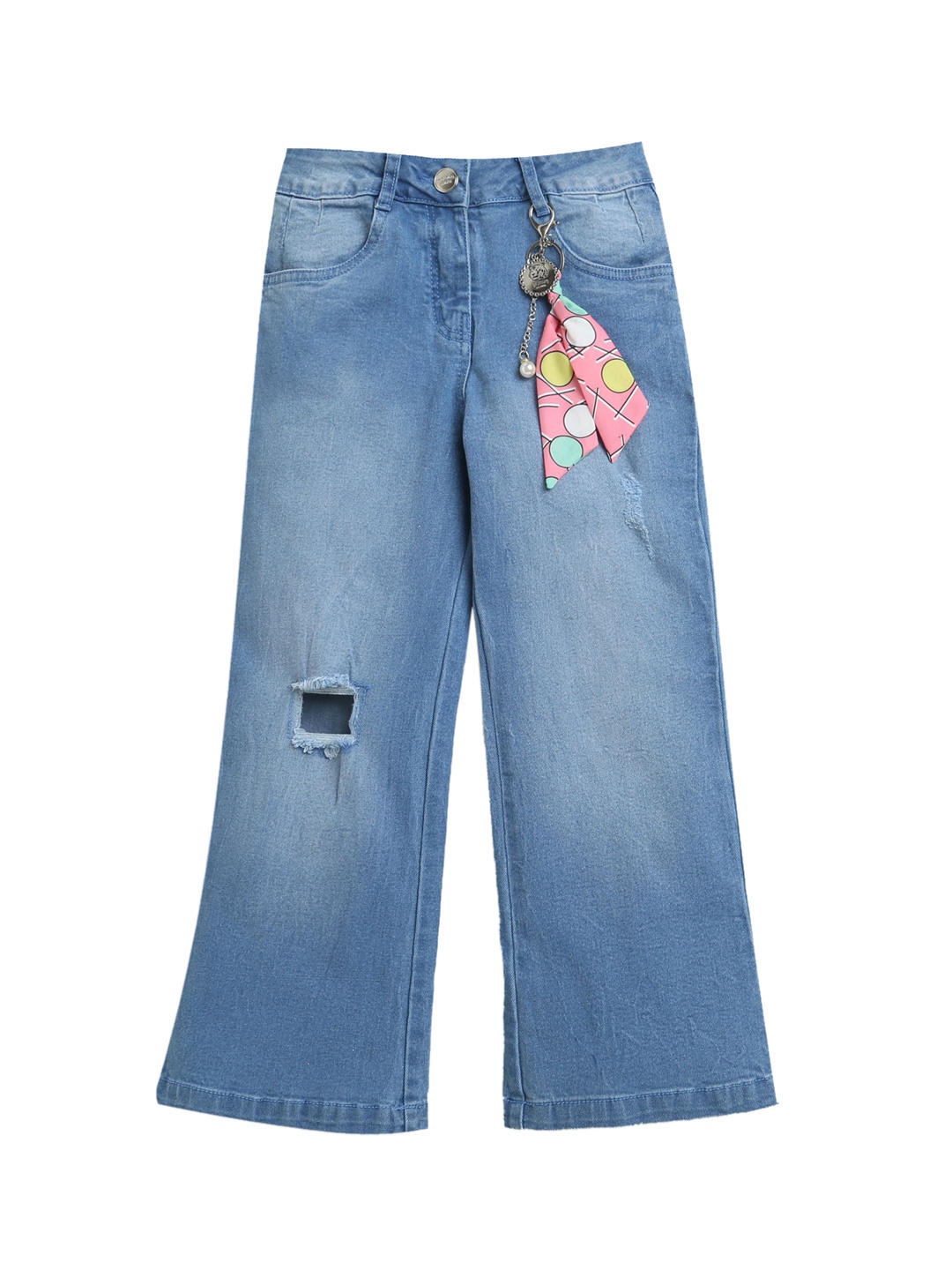 

Tiny Girl Girls Blue Low Distress Light Fade Jeans