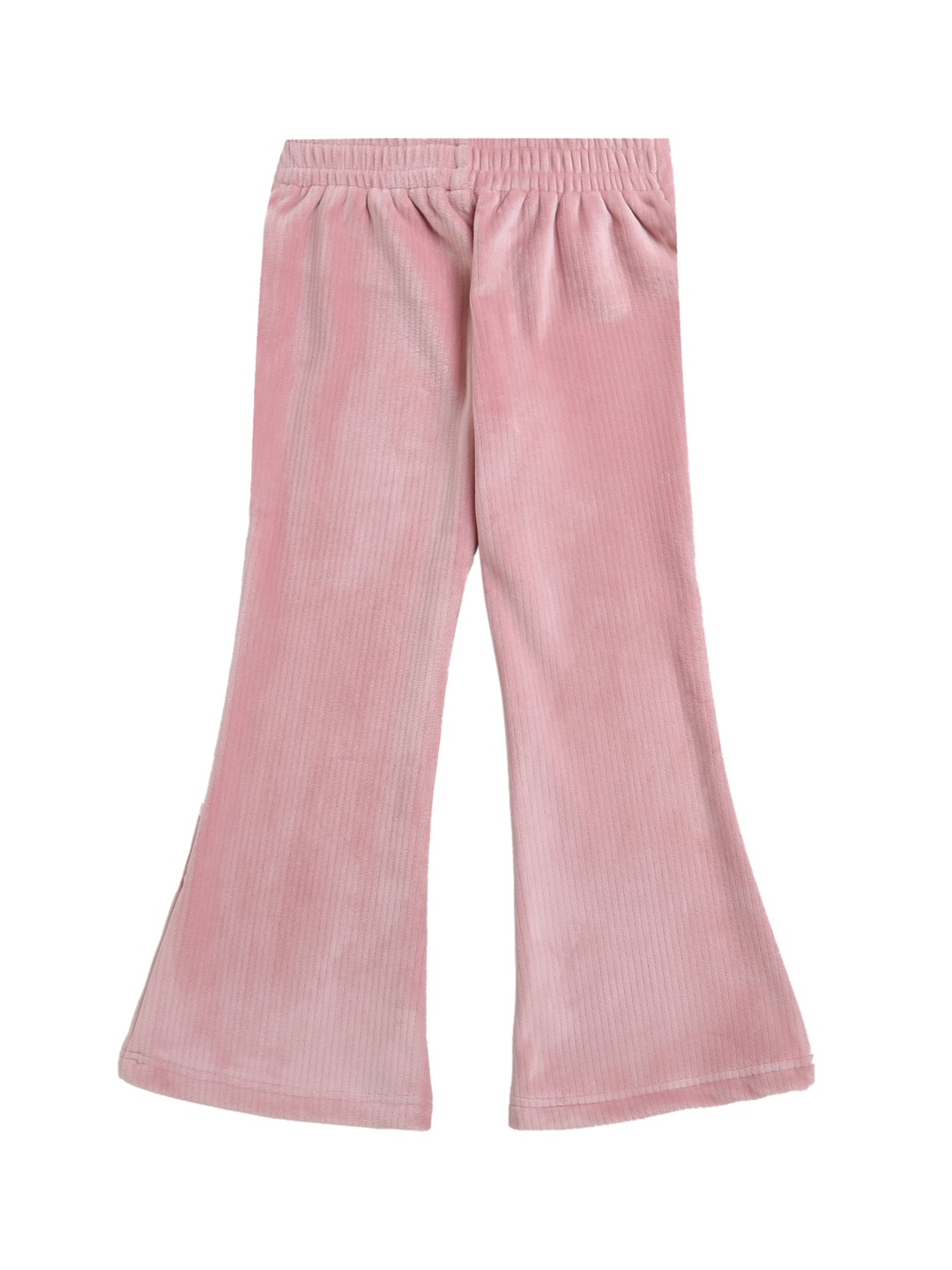 

Tiny Girl Girls Mauve Solid Smart Flared Corduroy Trousers
