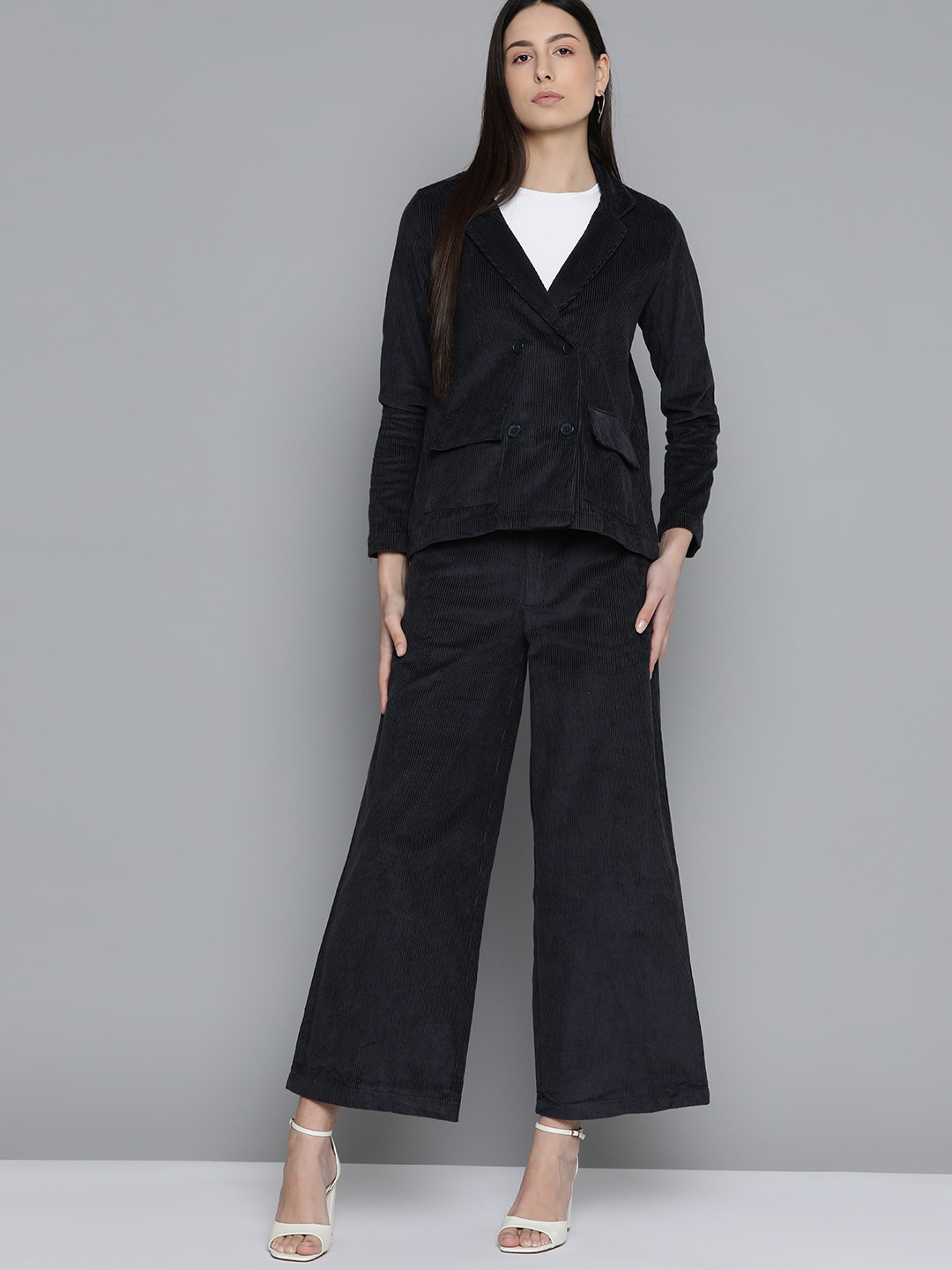 

Chemistry Pure Cotton Corduroy Co-Ords, Navy blue