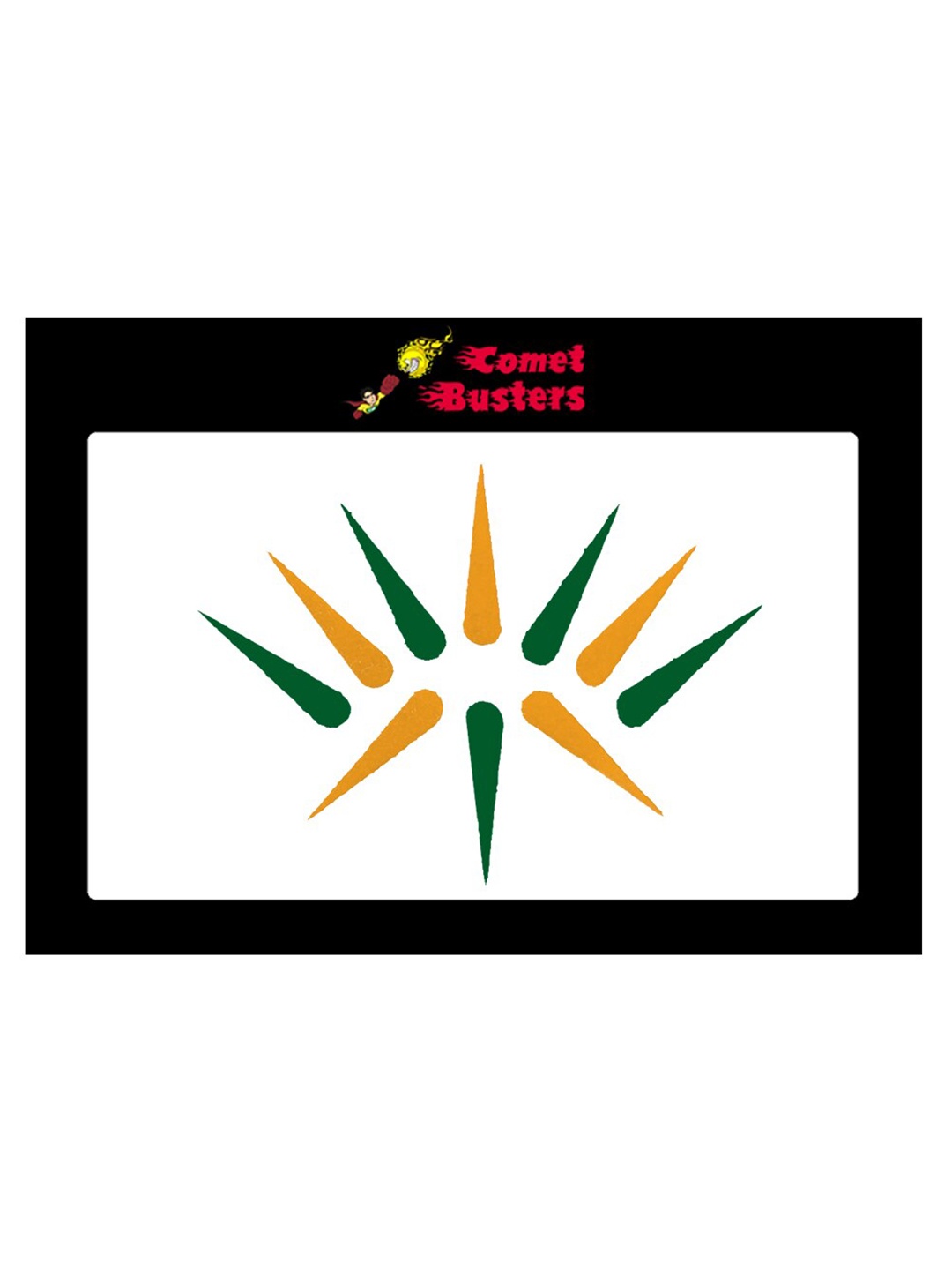 

Comet Busters 10 Pcs Reusable Designer Bindis - Green & Yellow