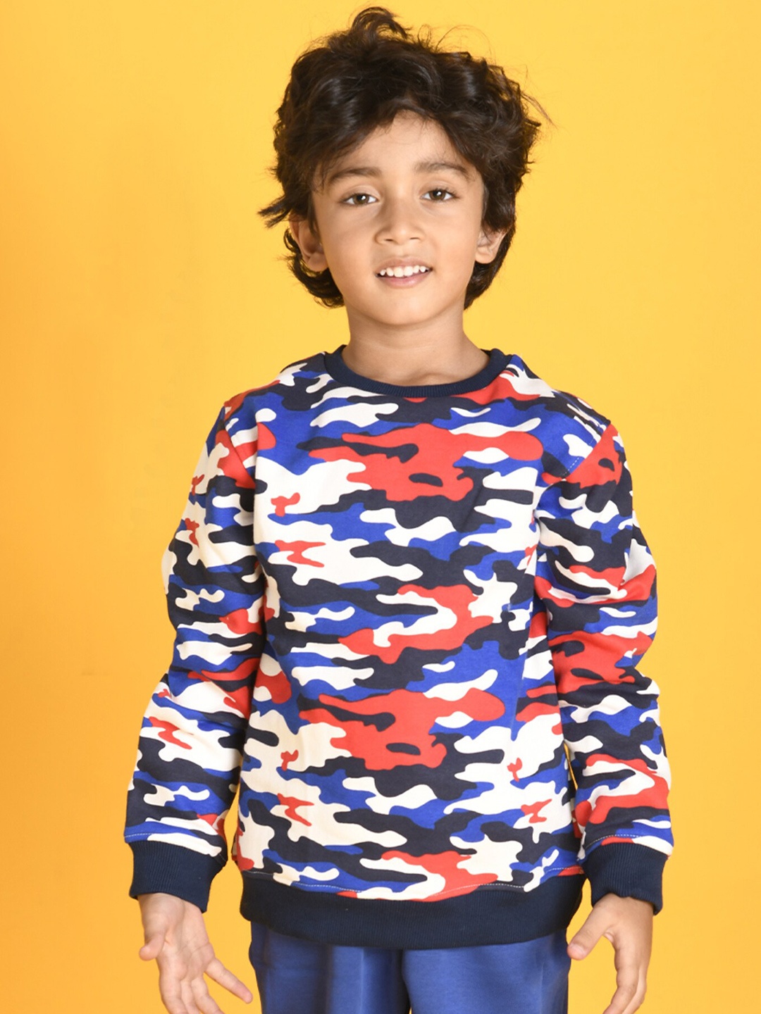 

Anthrilo Boys White Camouflage Printed fw.2022.1 Sweatshirt