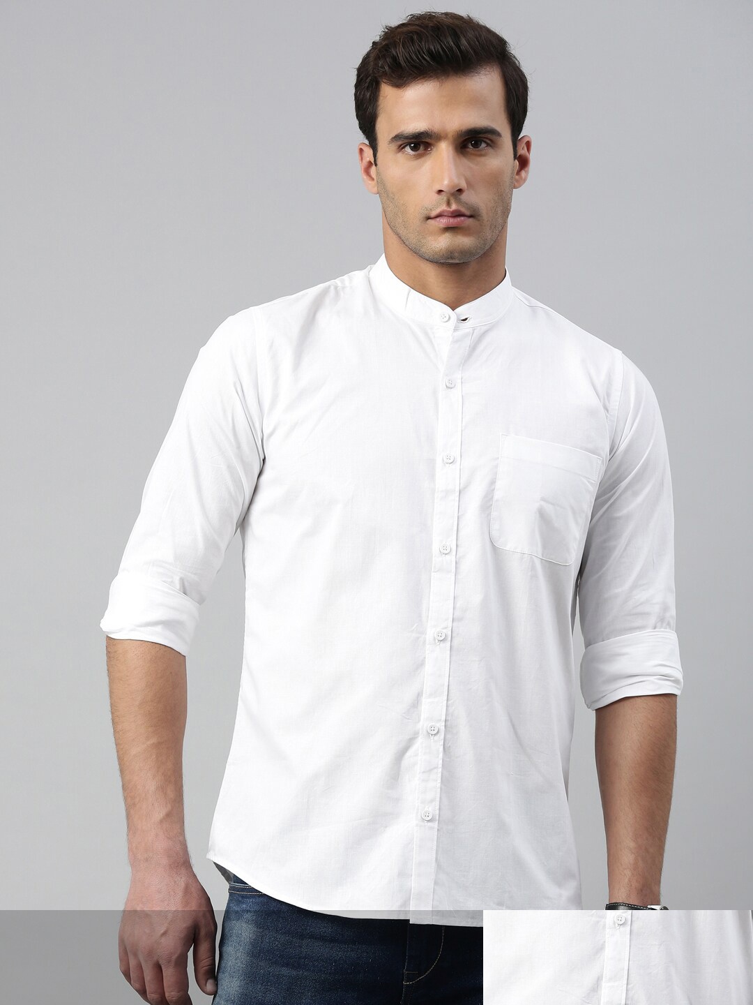 

WHITE HEART Men Pack of 2 White Pure Cotton Casual Shirt