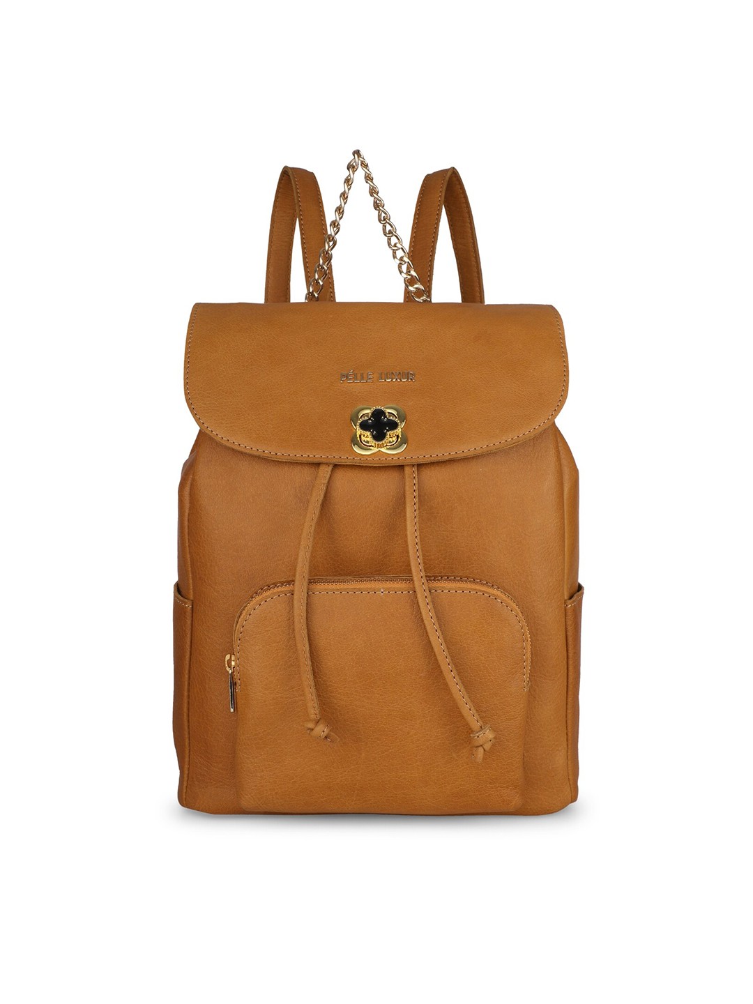 

PELLE LUXUR Women Tan Solid Leather Backpack