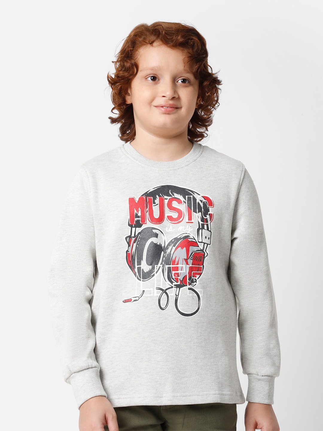 

PROTEENS Boys Grey Printed Applique T-shirt