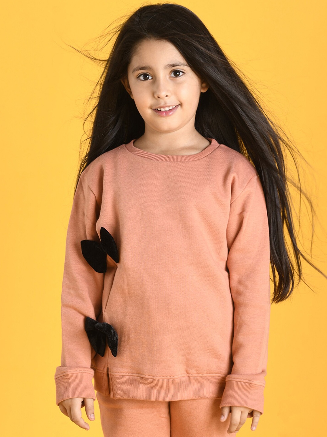 

Anthrilo Girls Brown Solid Sweatshirt