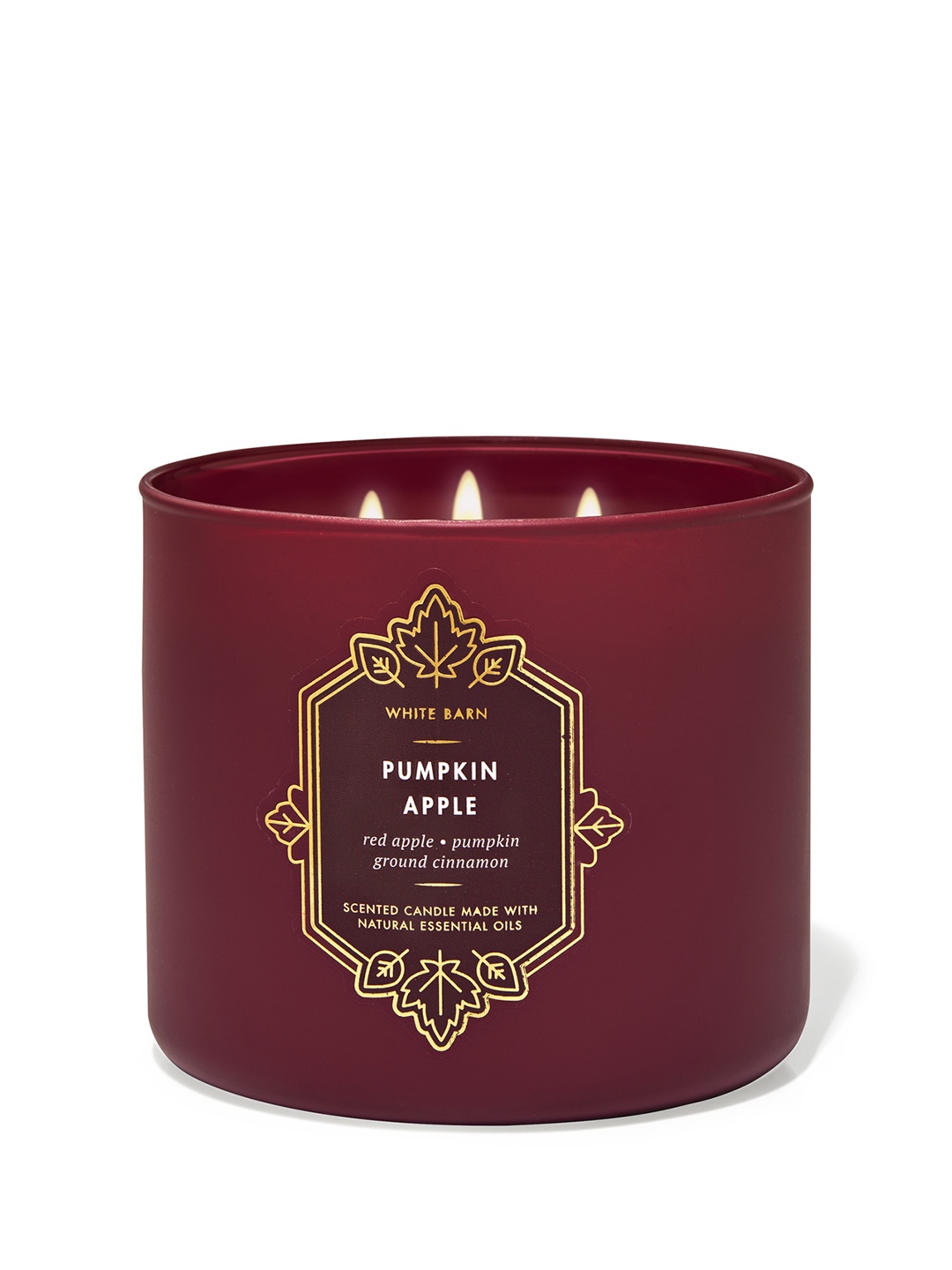 

Bath & Body Works Pumpkin Apple 3-Wick Scented Candle - 411 g, Maroon