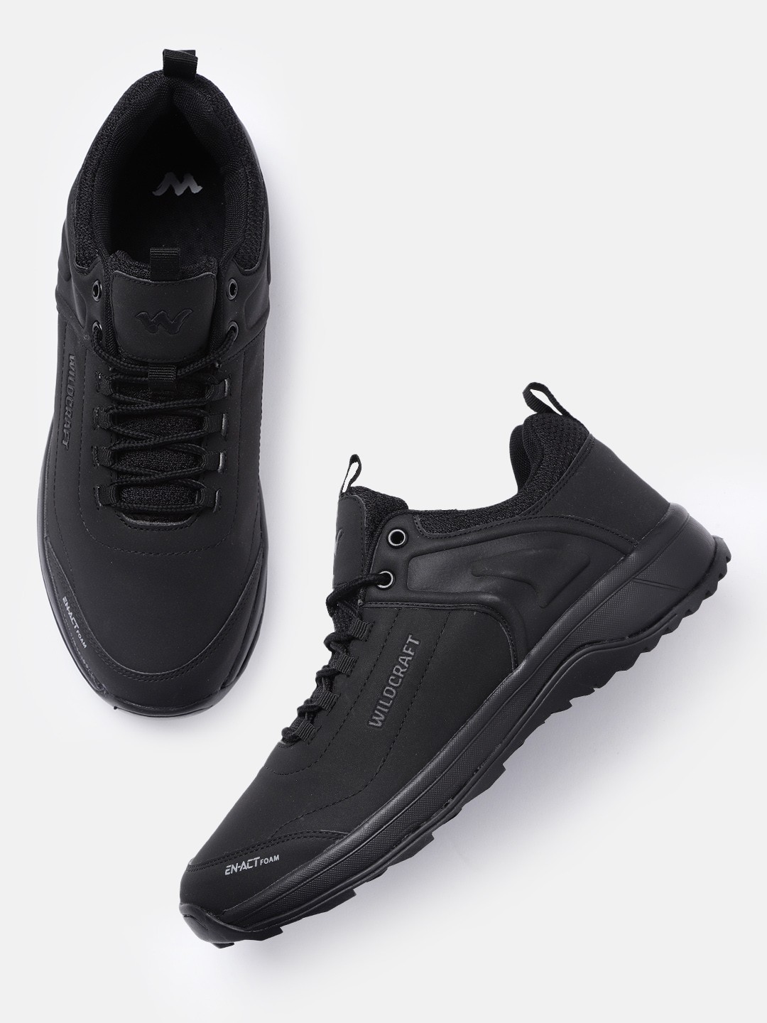 

Wildcraft Men Pedro Leather Trekking Shoes, Black