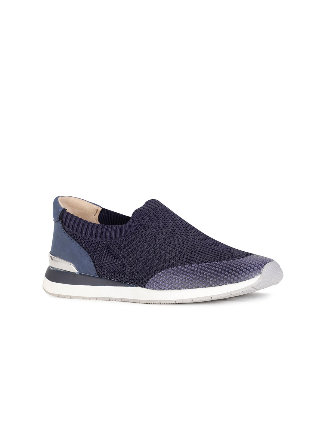 

Naturalizer Women Blue & Grey Woven Design Slip-On Sneakers