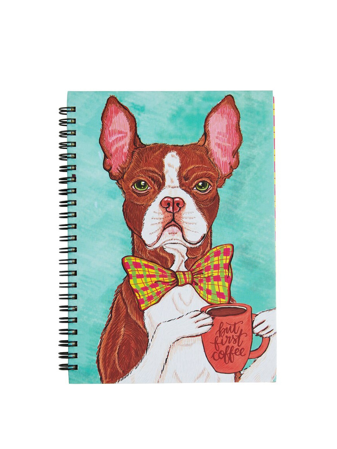 

Chumbak Brown, Green & White Plain Spiral Notebook, Coffee brown