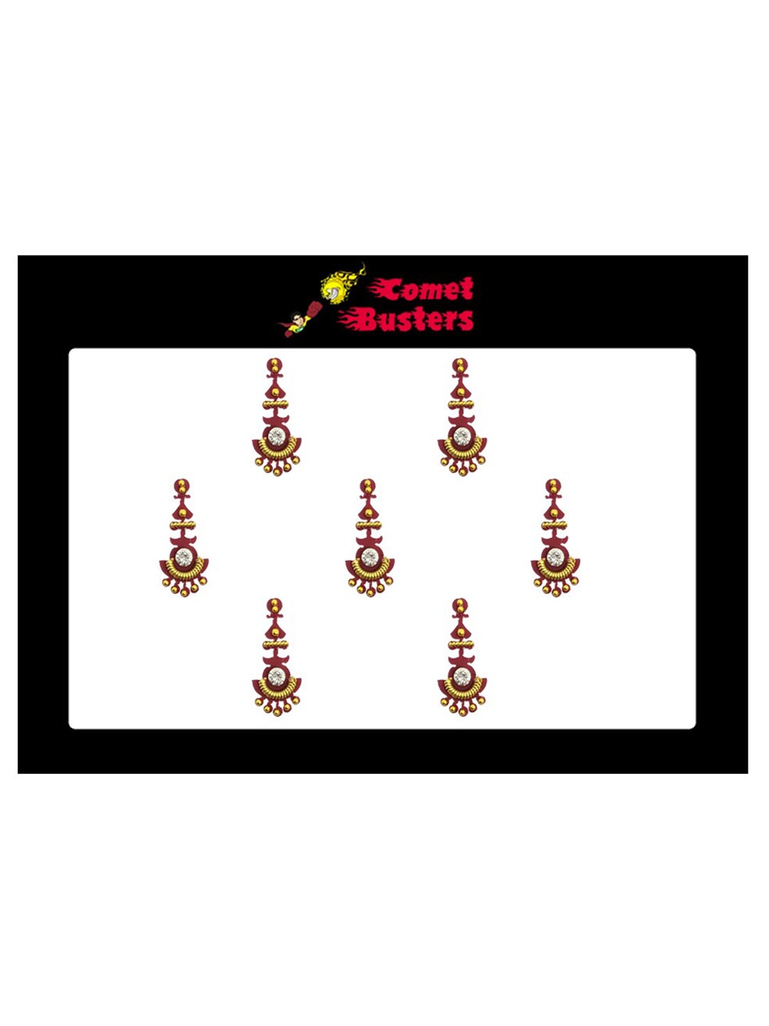 

Comet Busters Red Set Of 7 Bindi