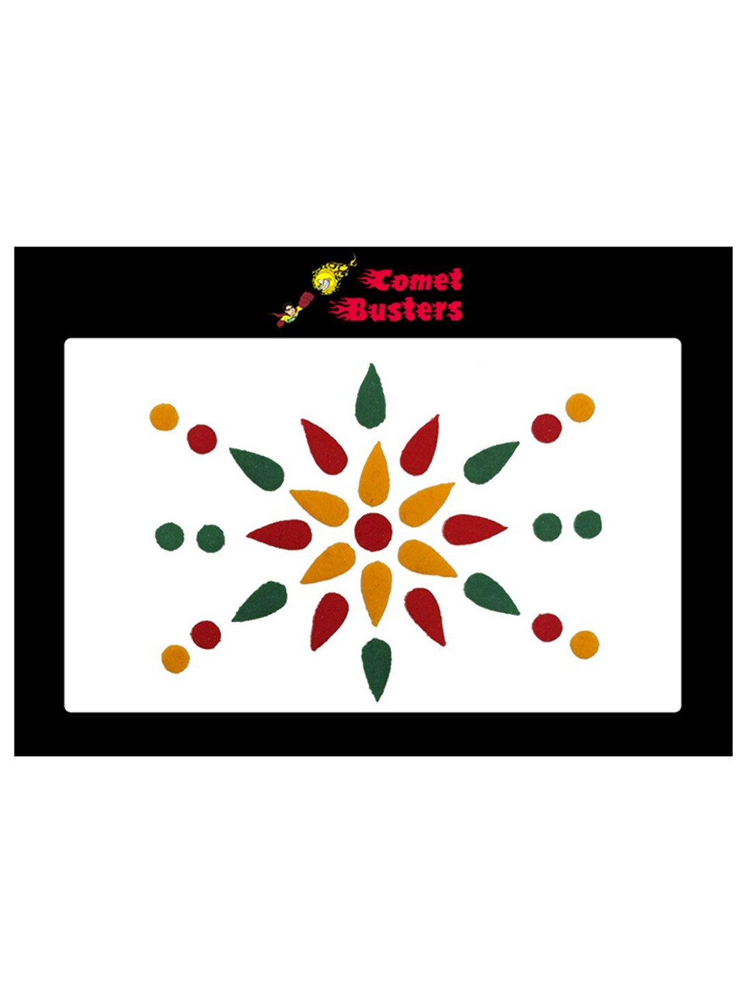 

Comet Busters 31 Pcs Reusable Designer Bindis - Red & Green