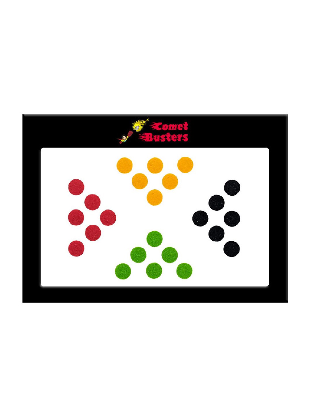 

Comet Busters 24 Pcs Reusable Designer Round Bindis - Multicoloured, Multi