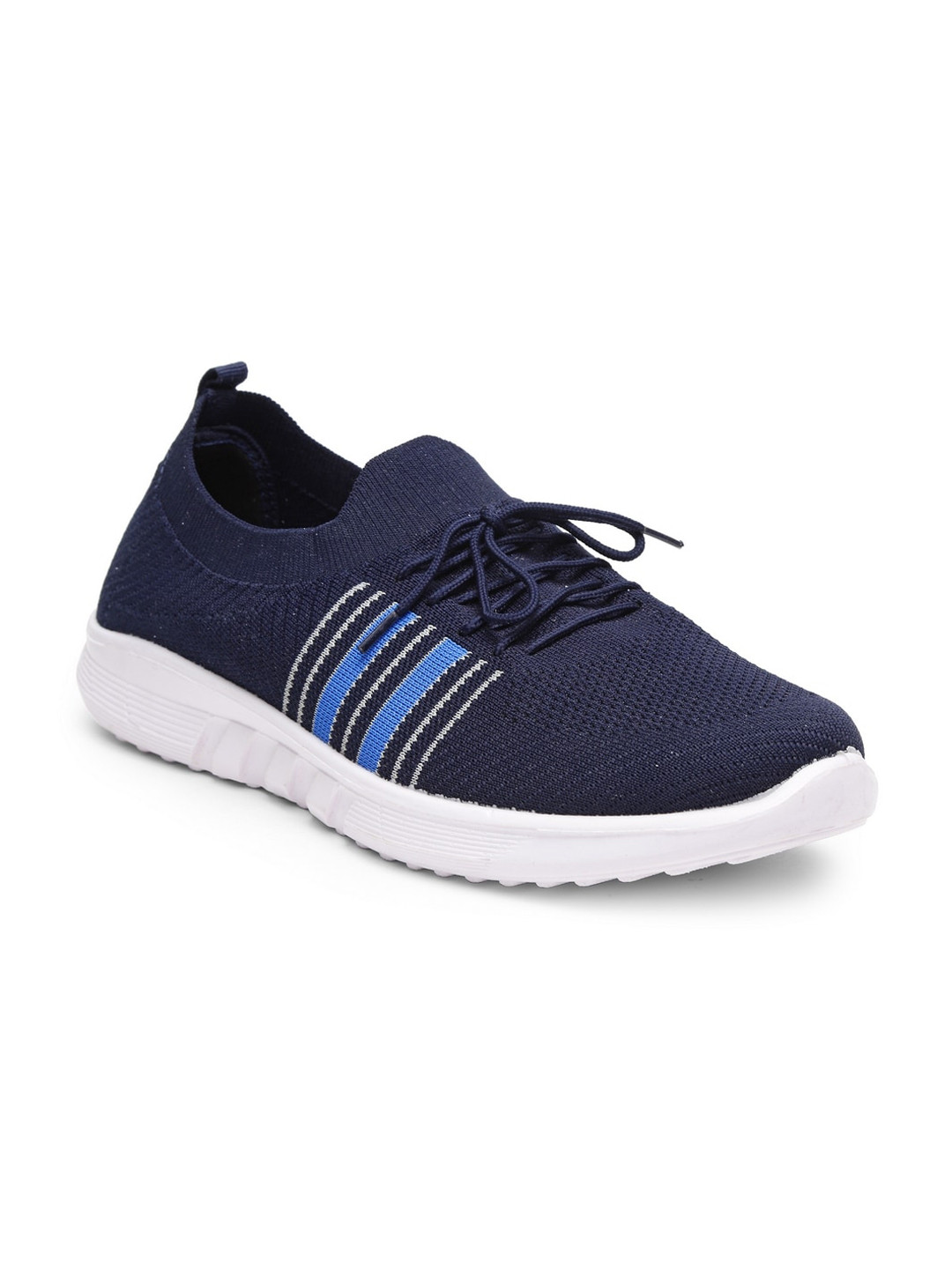 

KLOTTHE Men Blue Woven Design Slip-On Sneakers
