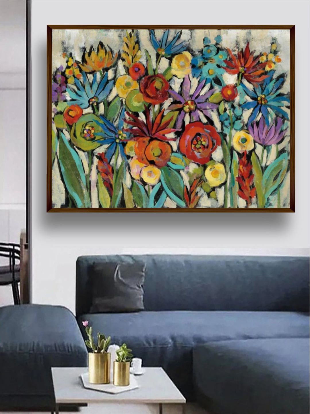

The Art House Red & Green Abstract Painting Wall Art