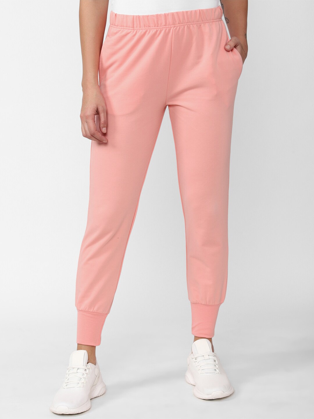 

FOREVER 21 Women Pink Cotton Joggers Trousers