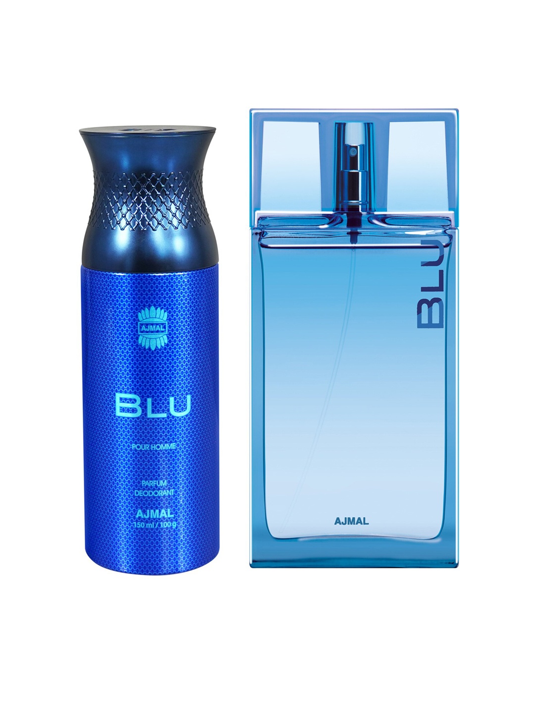 

Ajmal Men Set of Blu Eau De Parfum - 90 ml & Deodorant - 150 ml, Blue
