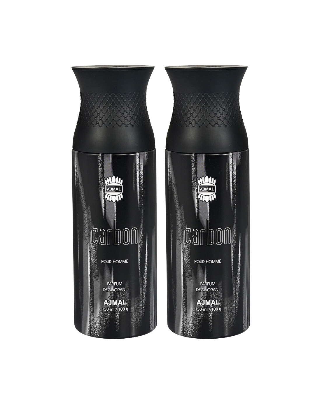 

Ajmal Men Set of 2 Carbon Parfum Deodorant - 150ml each, Charcoal