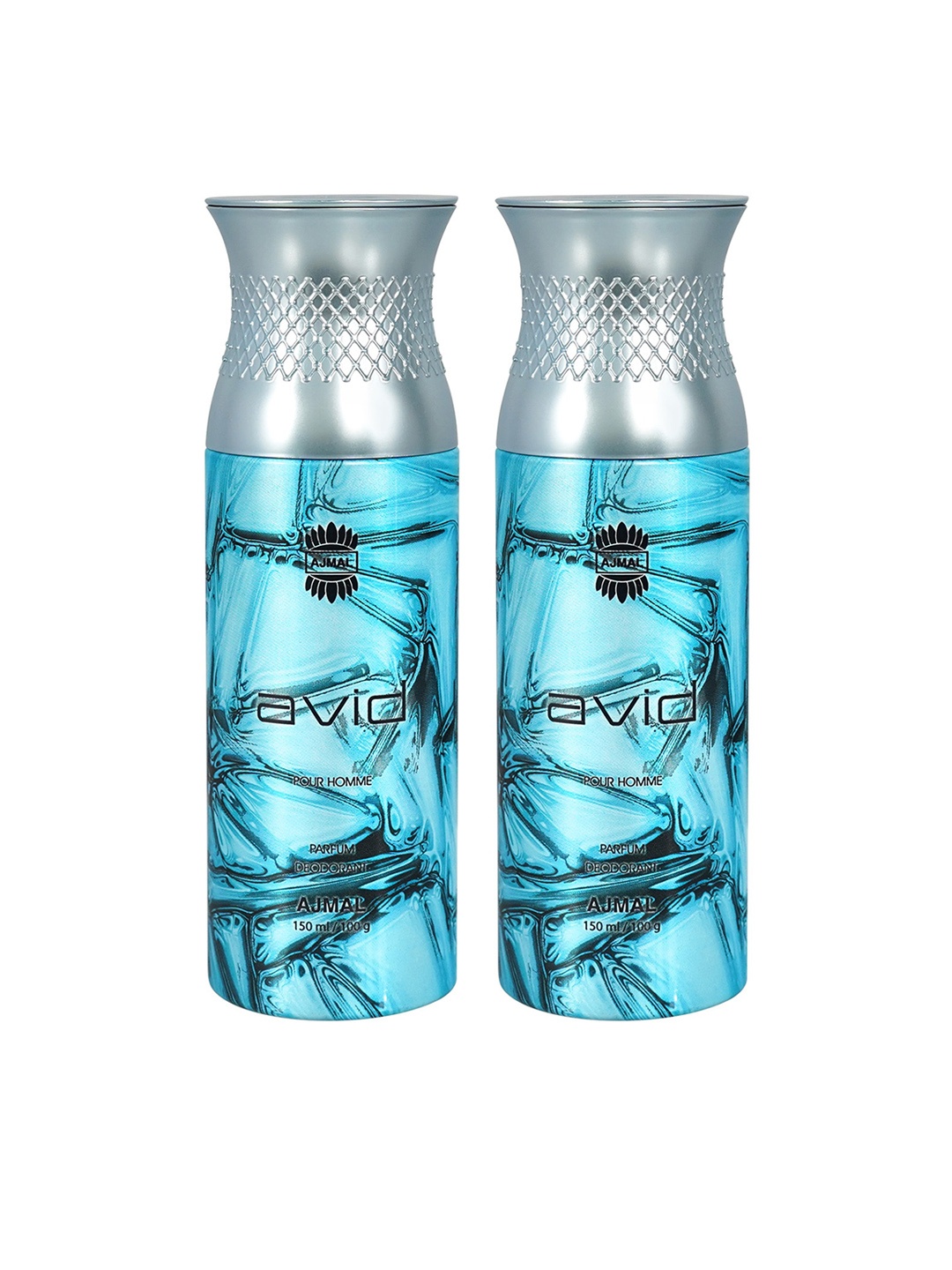 

Ajmal Men Set of 2 Avid Long Lasting Deodorant Spray - 150 ml each, Blue