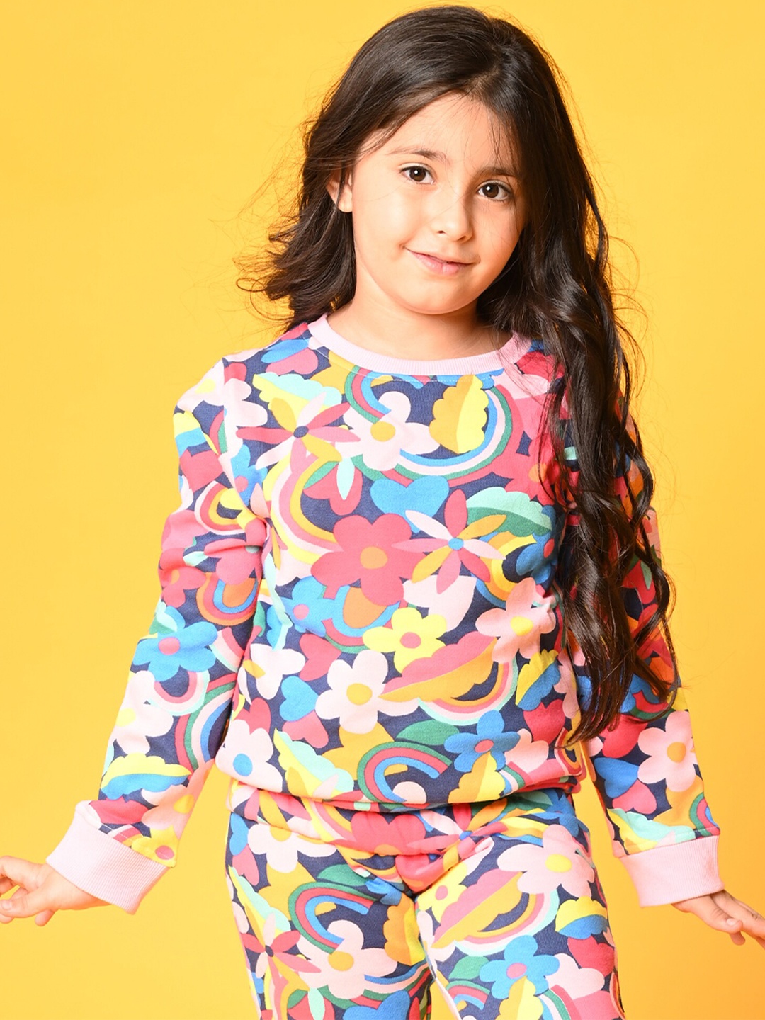 

Anthrilo Girls Pink Printed fw.2022.1 Sweatshirt