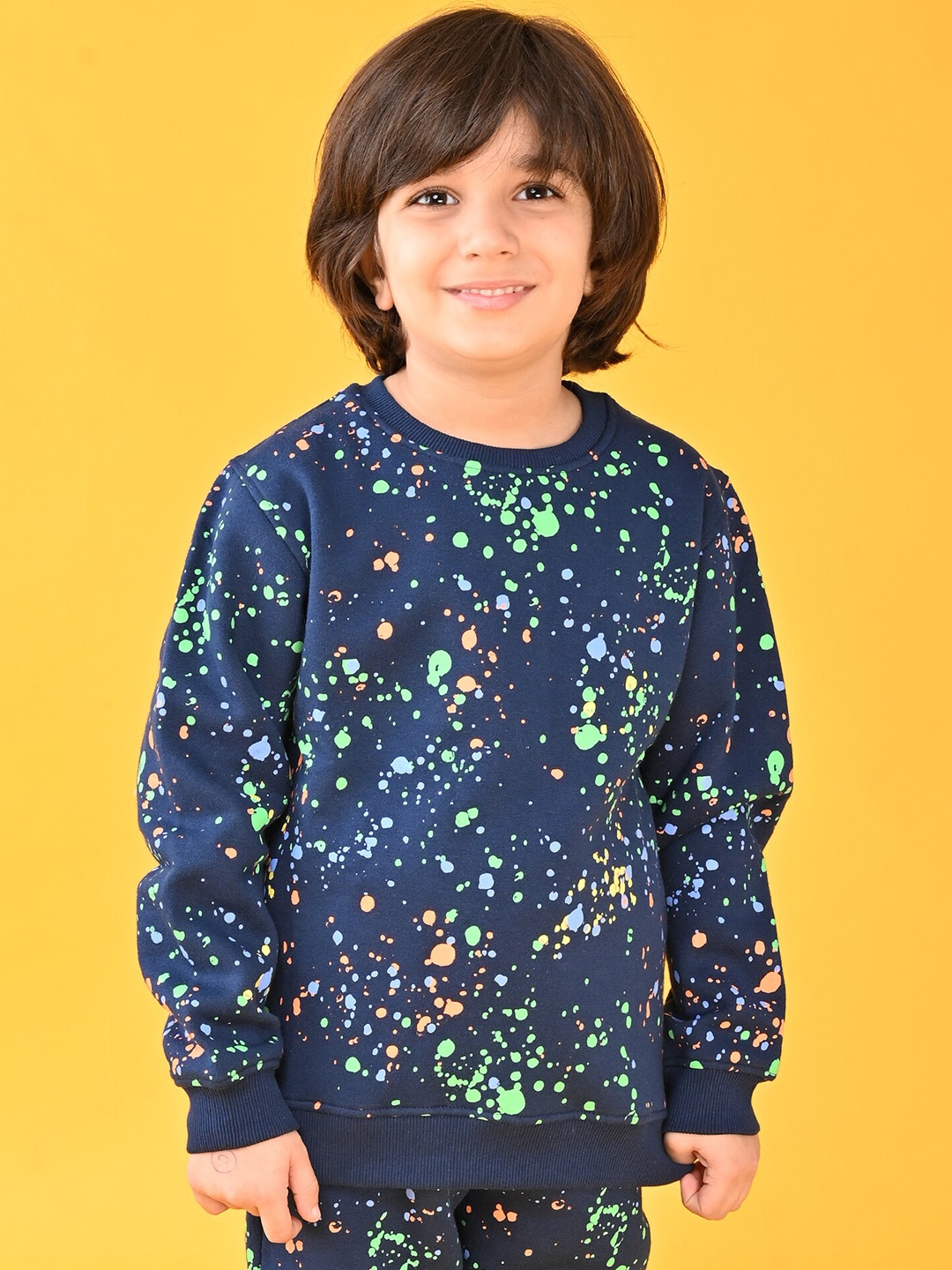 

Anthrilo Boys Navy Blue Printed Sweatshirt