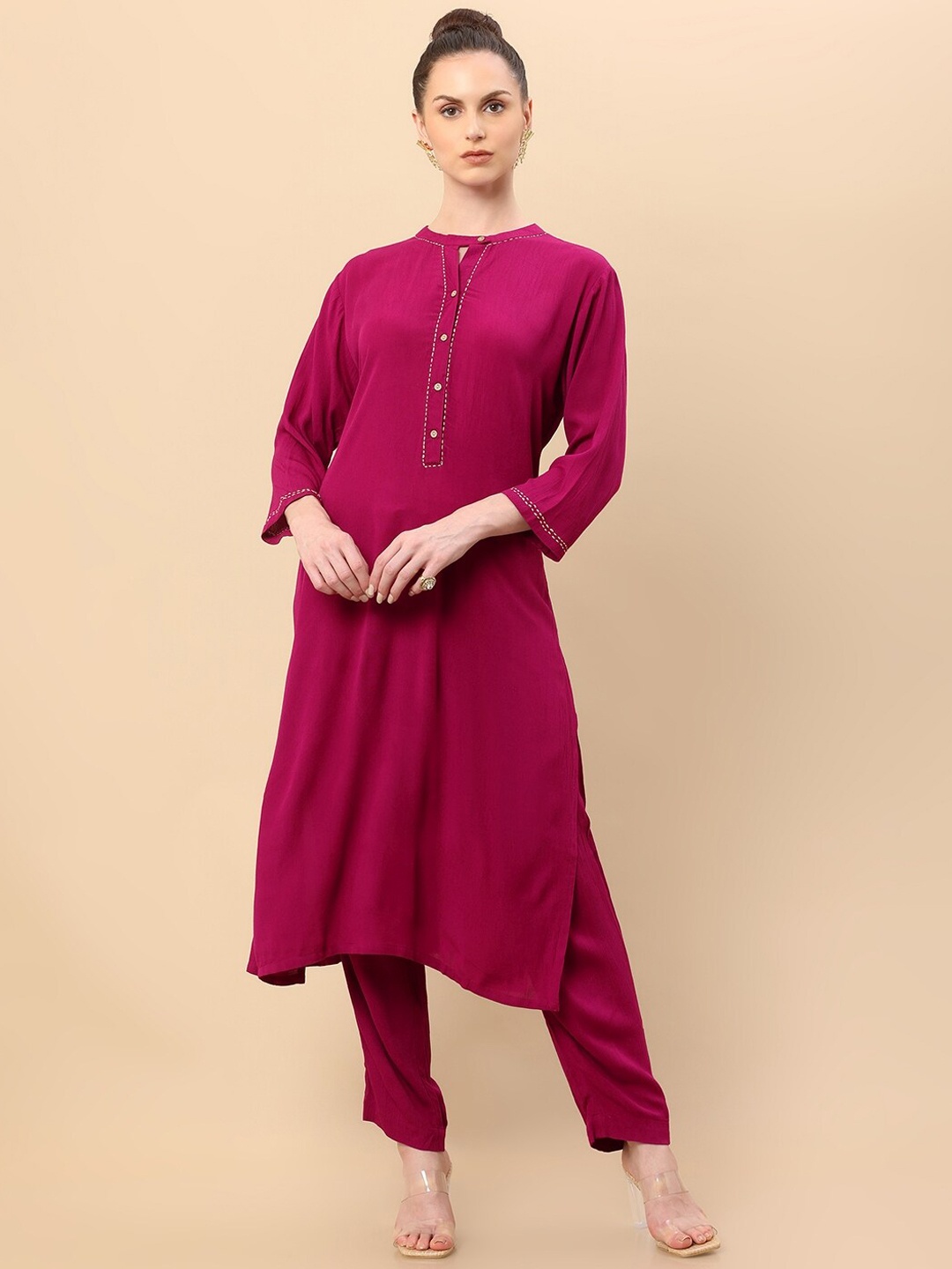 

Soch Women Purple Kurta with Trousers