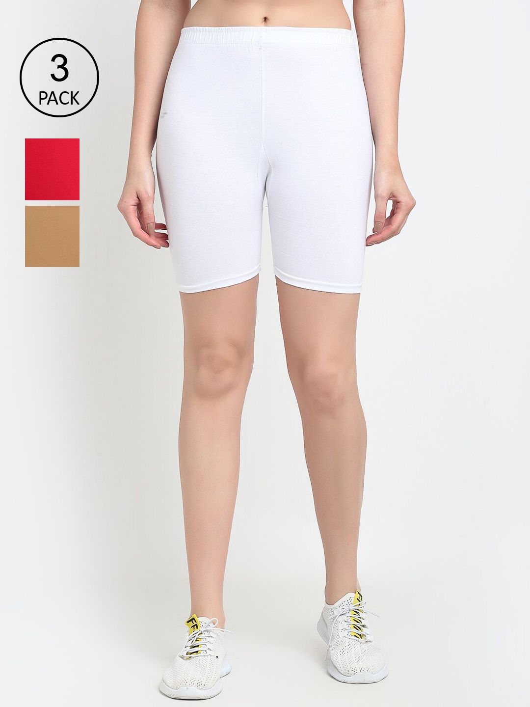 

GRACIT Women White 3 Cycling Sports Shorts