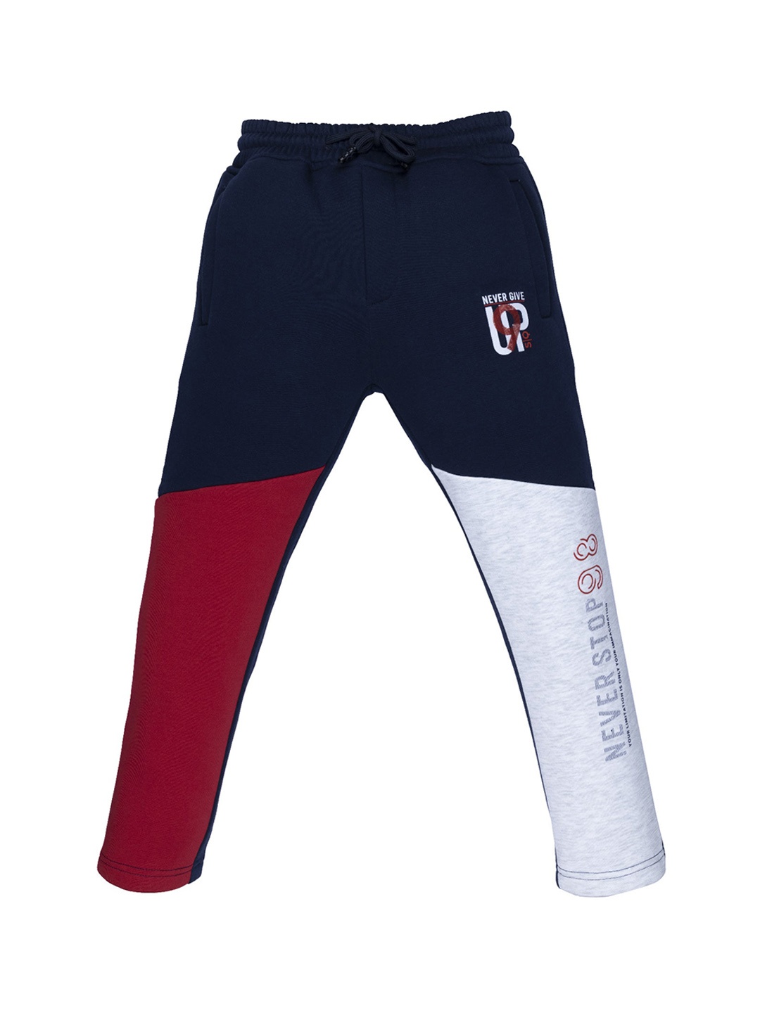 

Status Quo Boys Navy Blue Colourblocked Track Pant