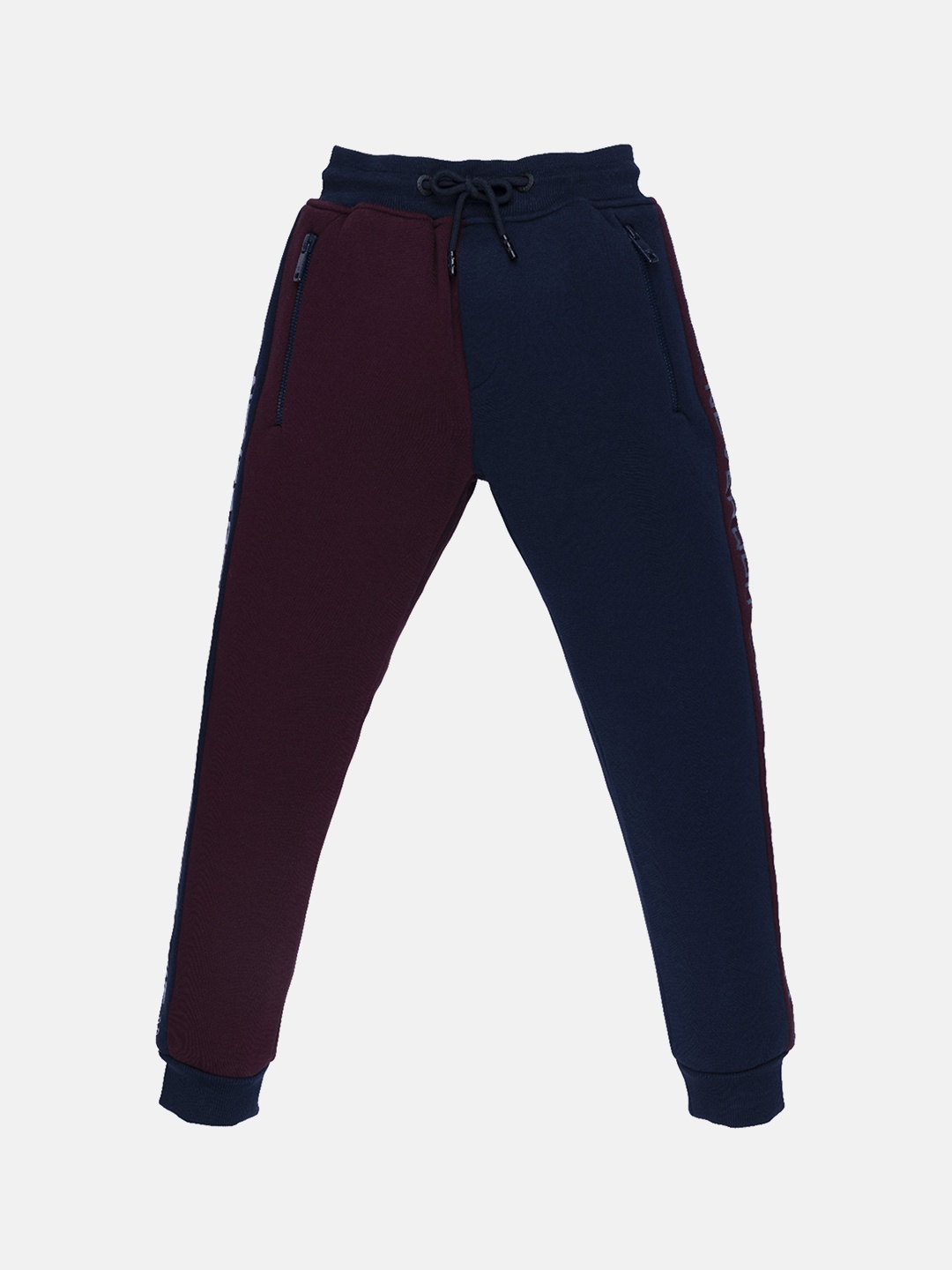 

Status Quo Boys Maroon & Navy Blue Colourblocked Jogger