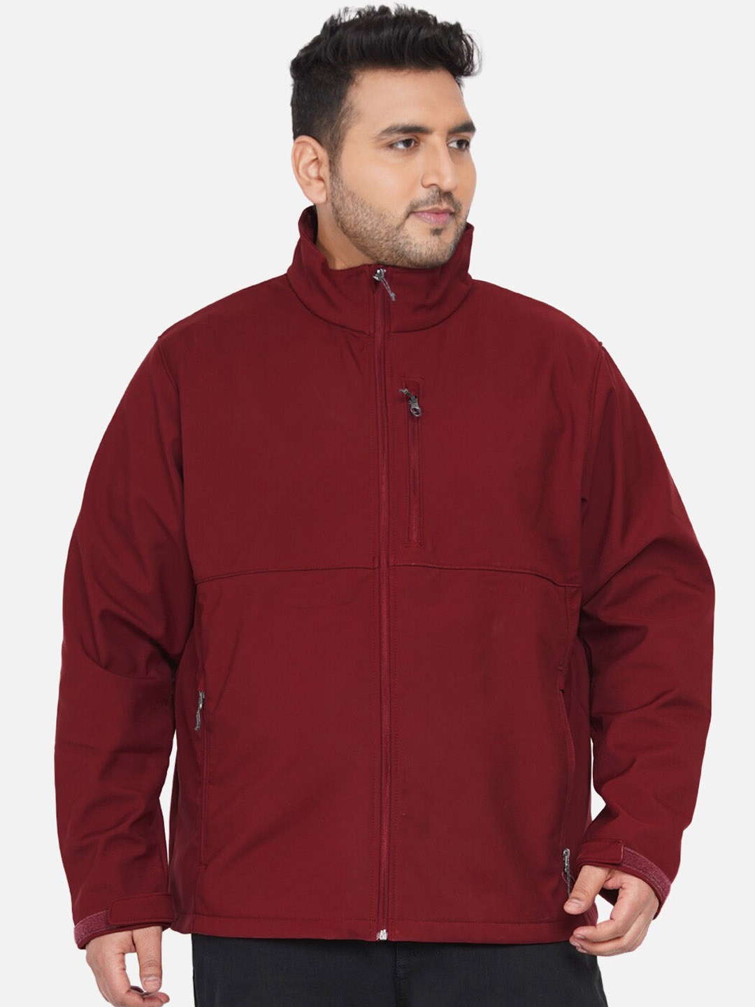 

Santonio Men Plus Size Maroon Water Resistant Outdoor Sporty Jacket