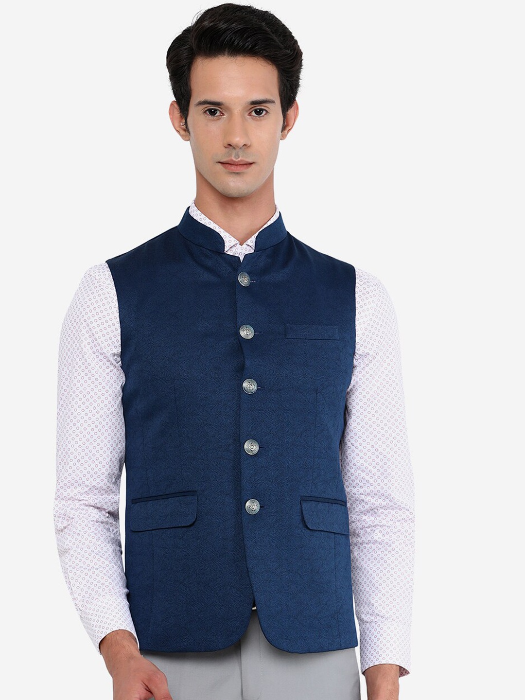 

JB STUDIO Men Blue Tailored Jacket