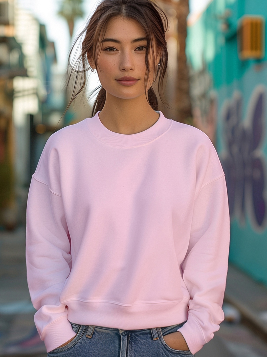 

Bewakoof Women Oversized Sweatshirt, Pink
