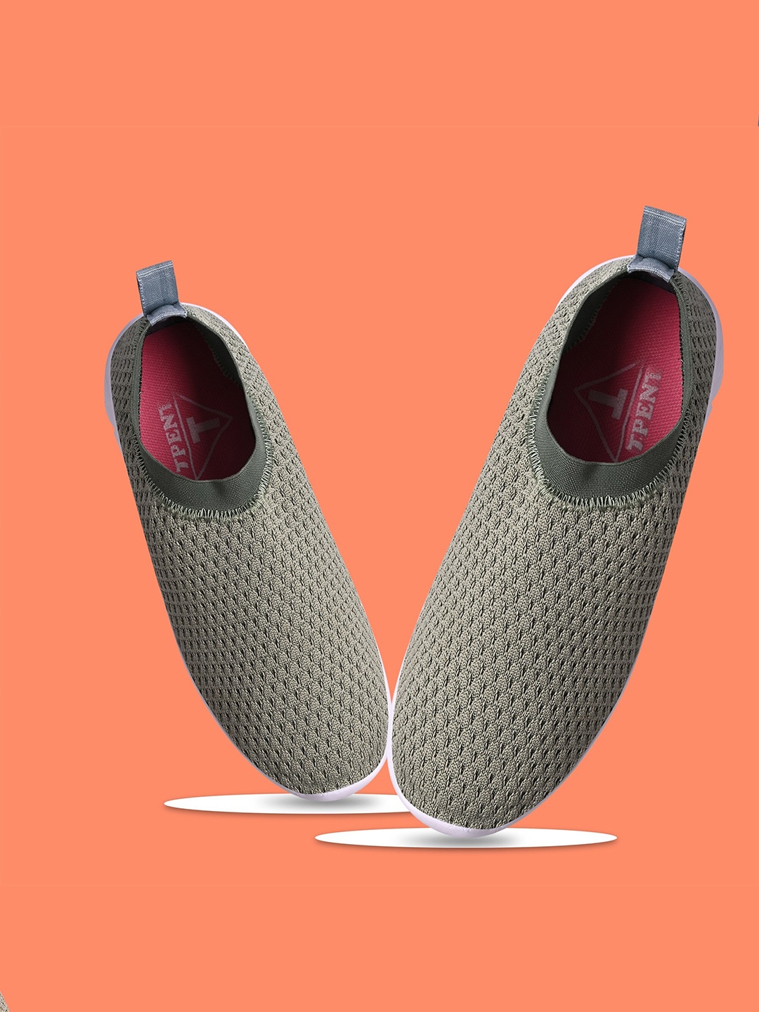

TPENT Women Green Mesh Walking Shoes