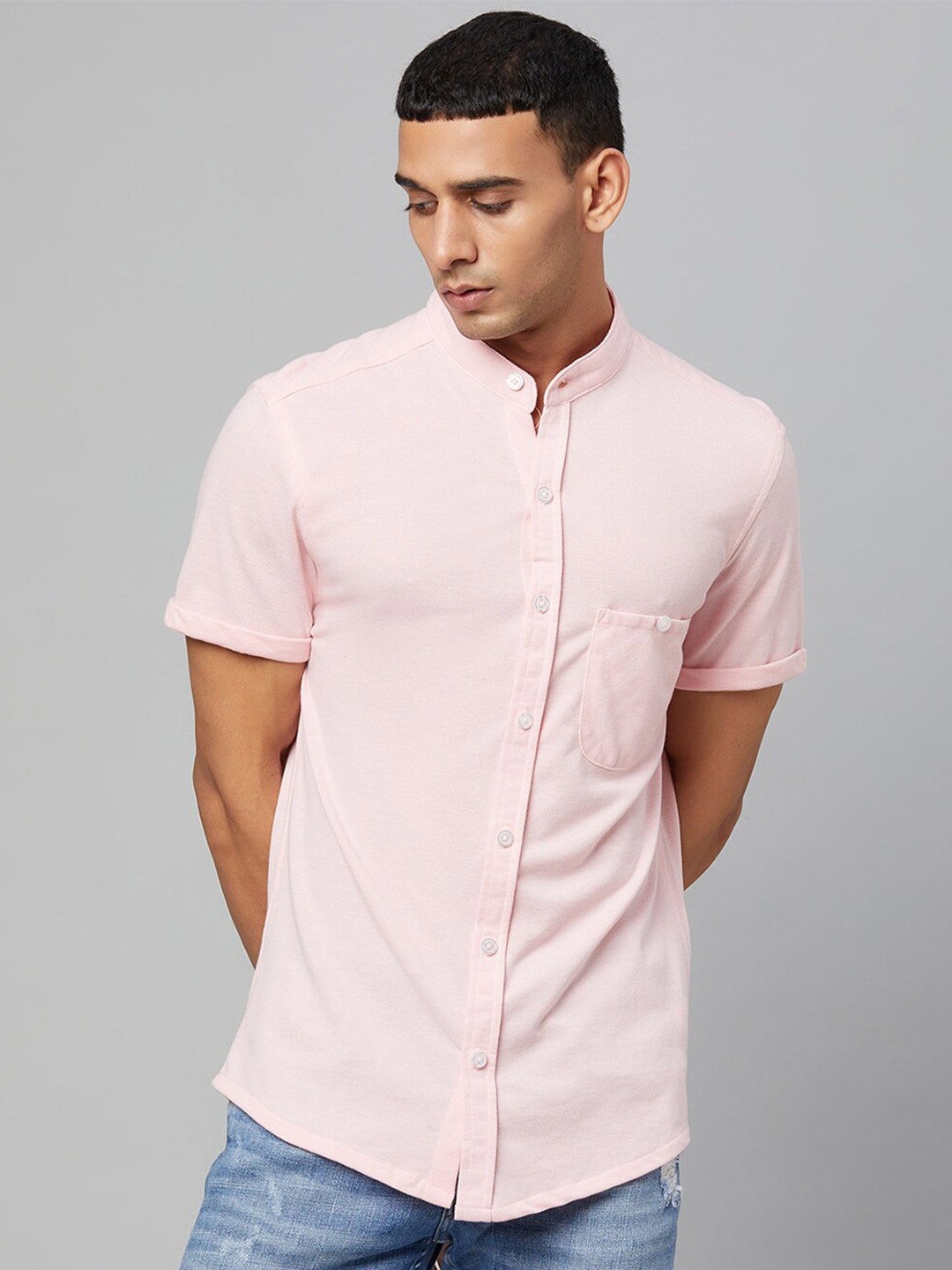 

Club York Men Pink Casual Shirt