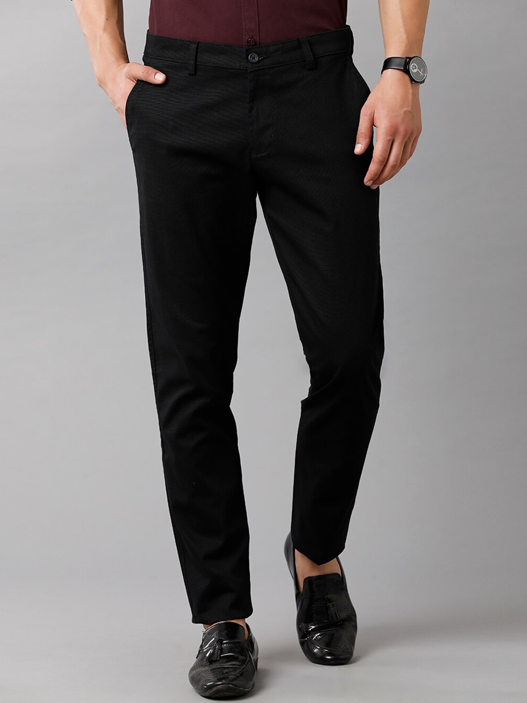 

Classic Polo Men Black Classic Slim Fit Trousers