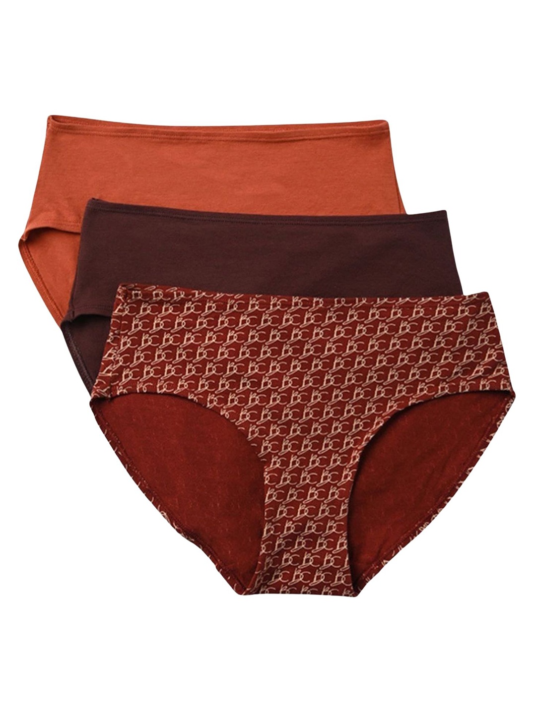Butt-Chique Pack of 3 Assorted Hipster Briefs, Nude