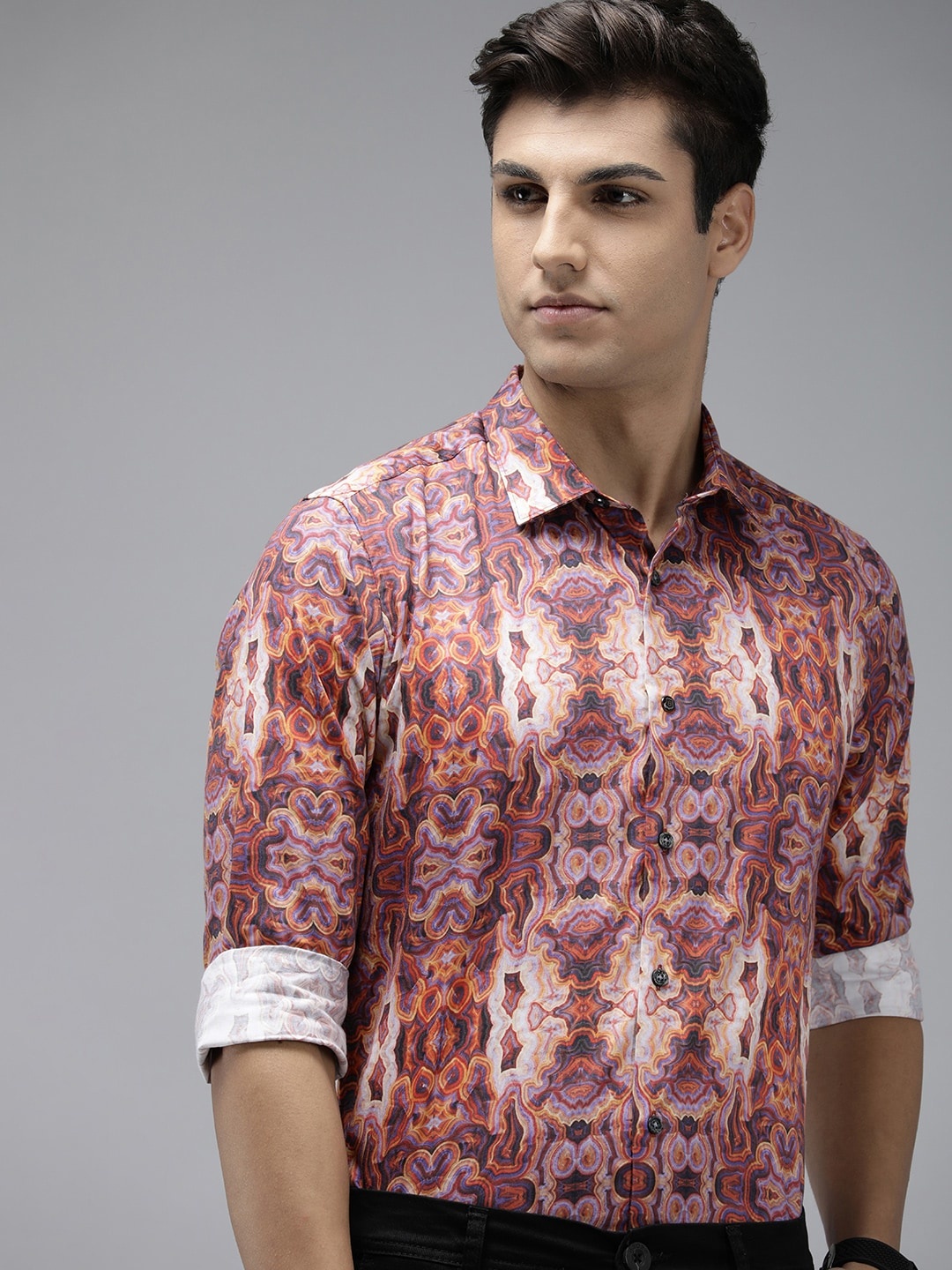 

THE BEAR HOUSE Ardor Edition Men Slim Fit Digital Print Party Shirt, Multi