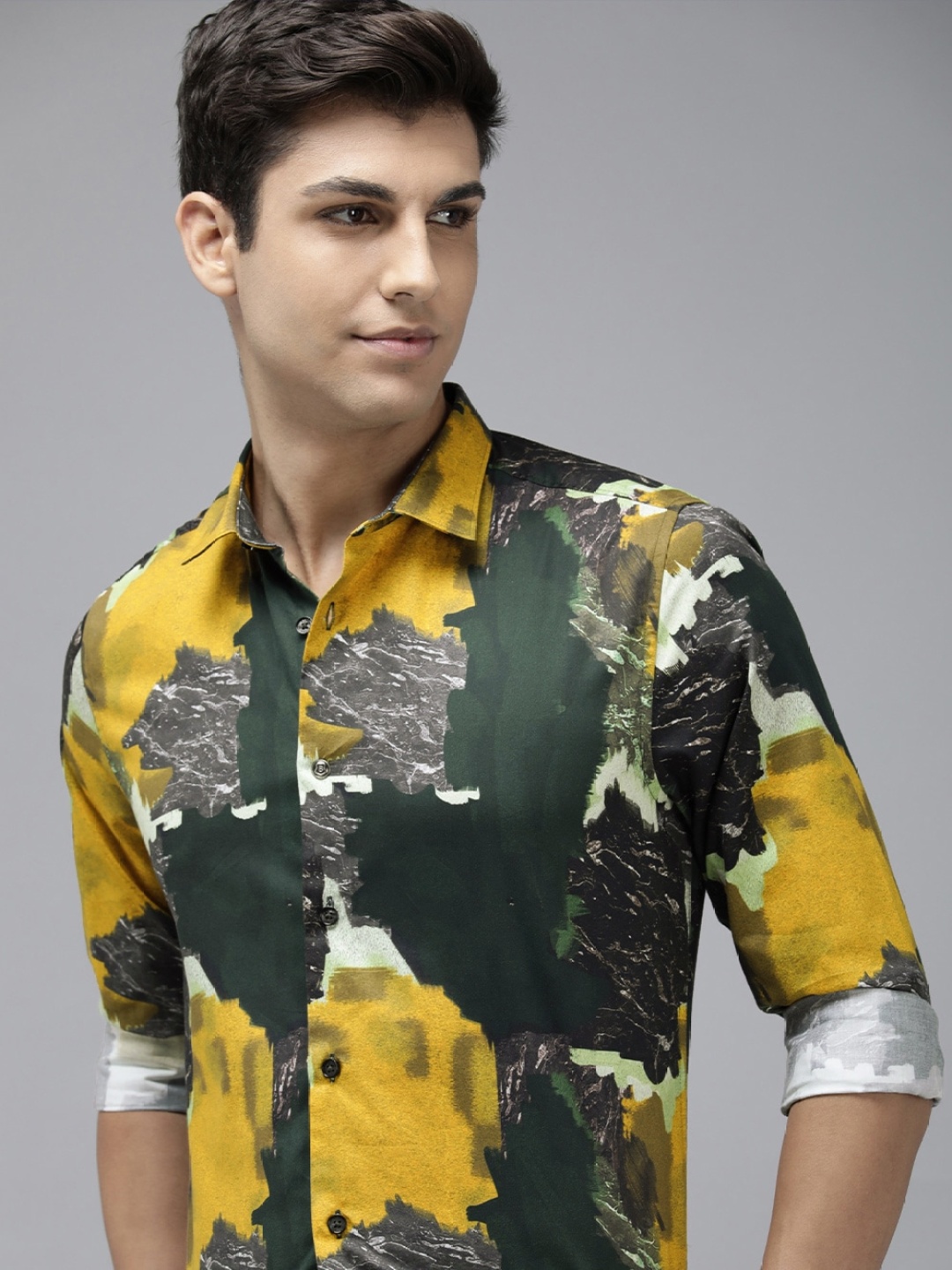 

THE BEAR HOUSE Ardor Edition Men Slim Fit Digital Print Party Shirt, Multi