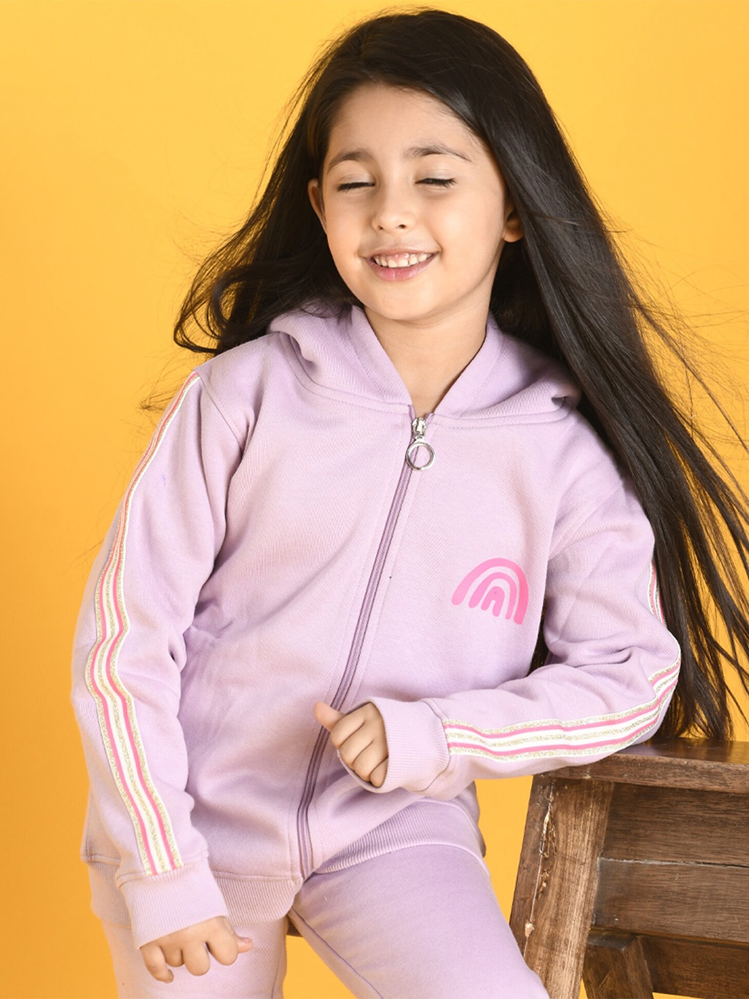 

Anthrilo Girls Purple Solid Sweatshirt