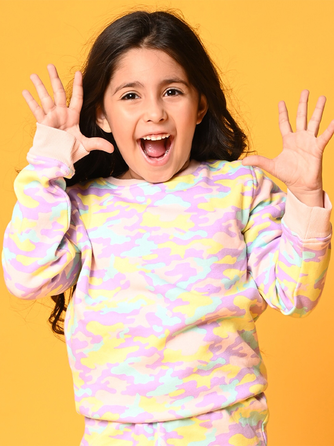 

Anthrilo Girls Pink Printed Sweatshirt