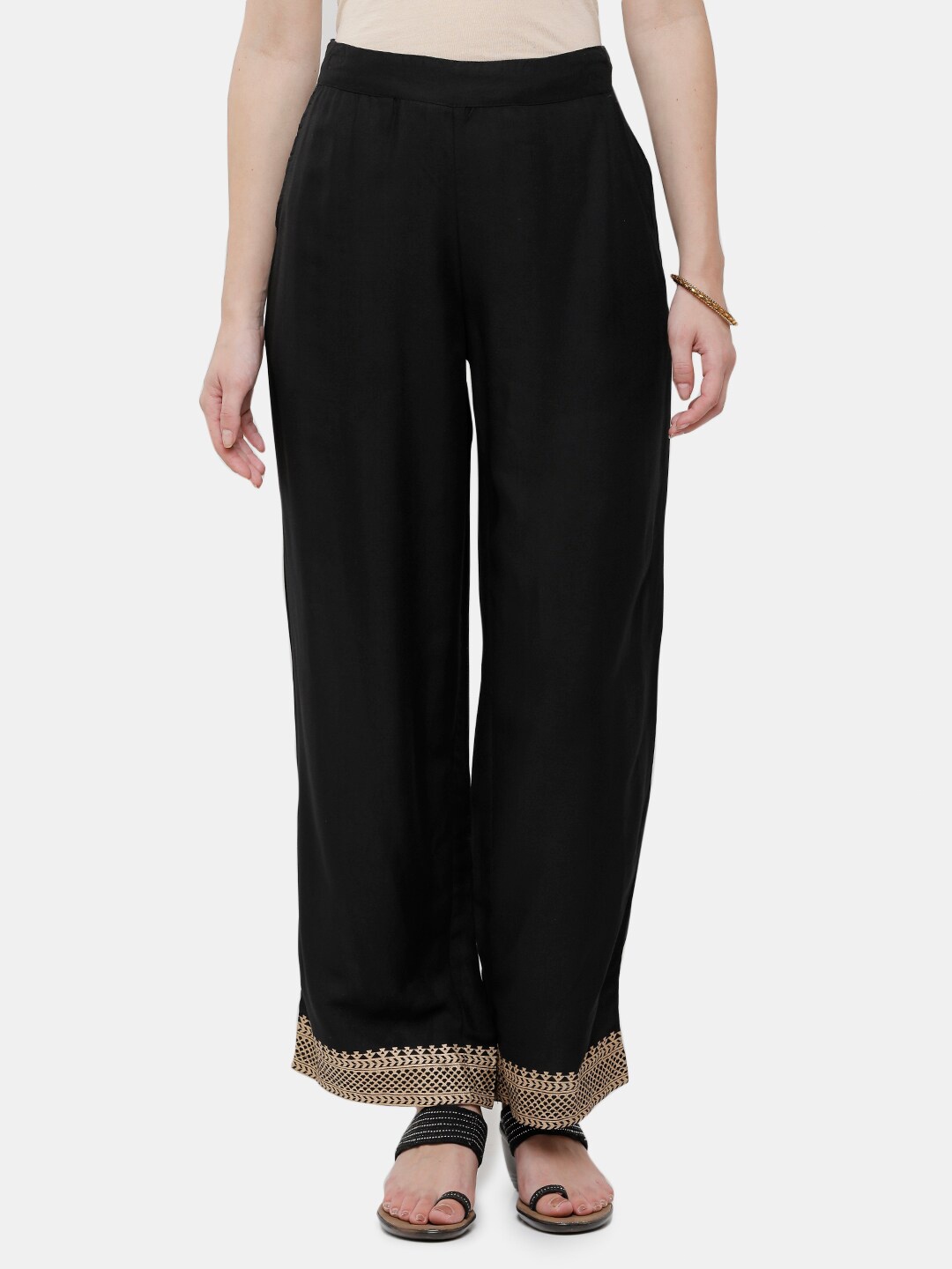 

De Moza Women Black Solid Palazzos
