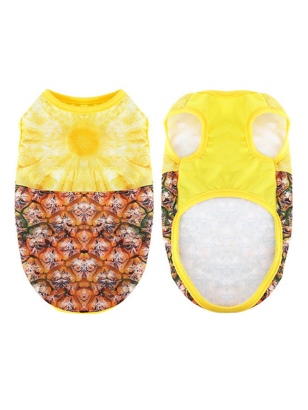 

PAWCHIE Yellow Printed Dog T-shirts