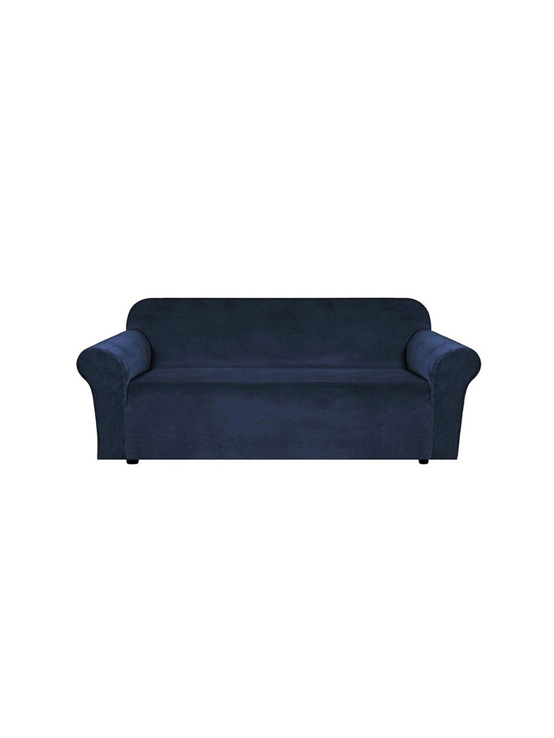 

HOUSE OF QUIRK Navy Blue Solid 1-Seater Sofa Cover