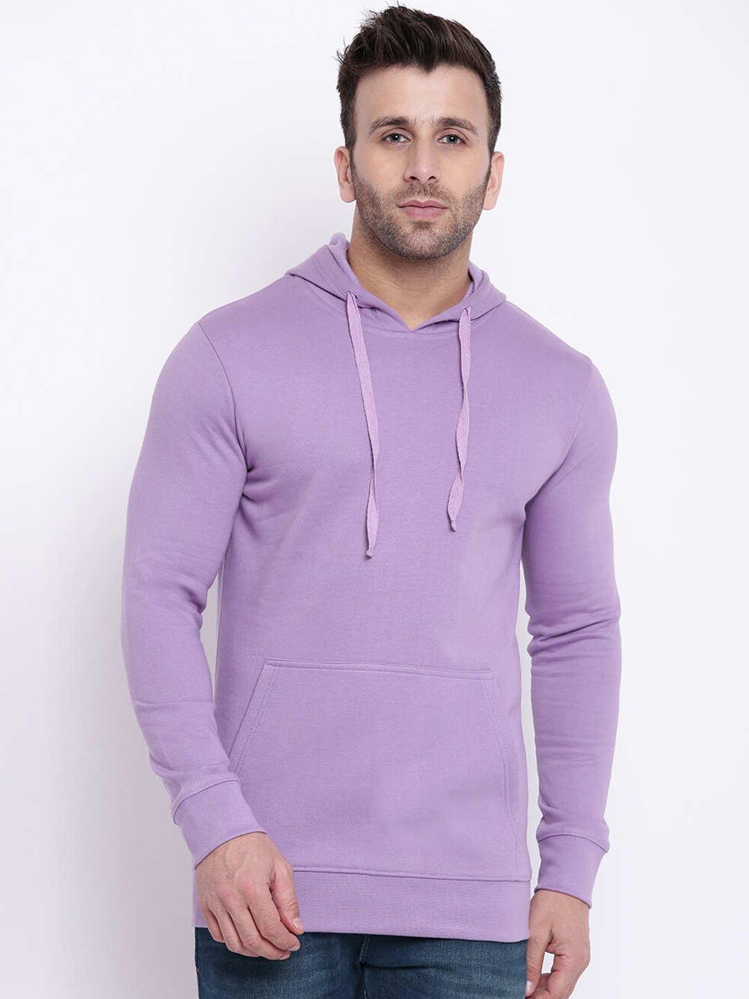

GRITSTONES Men Purple Hooded Sweatshirt