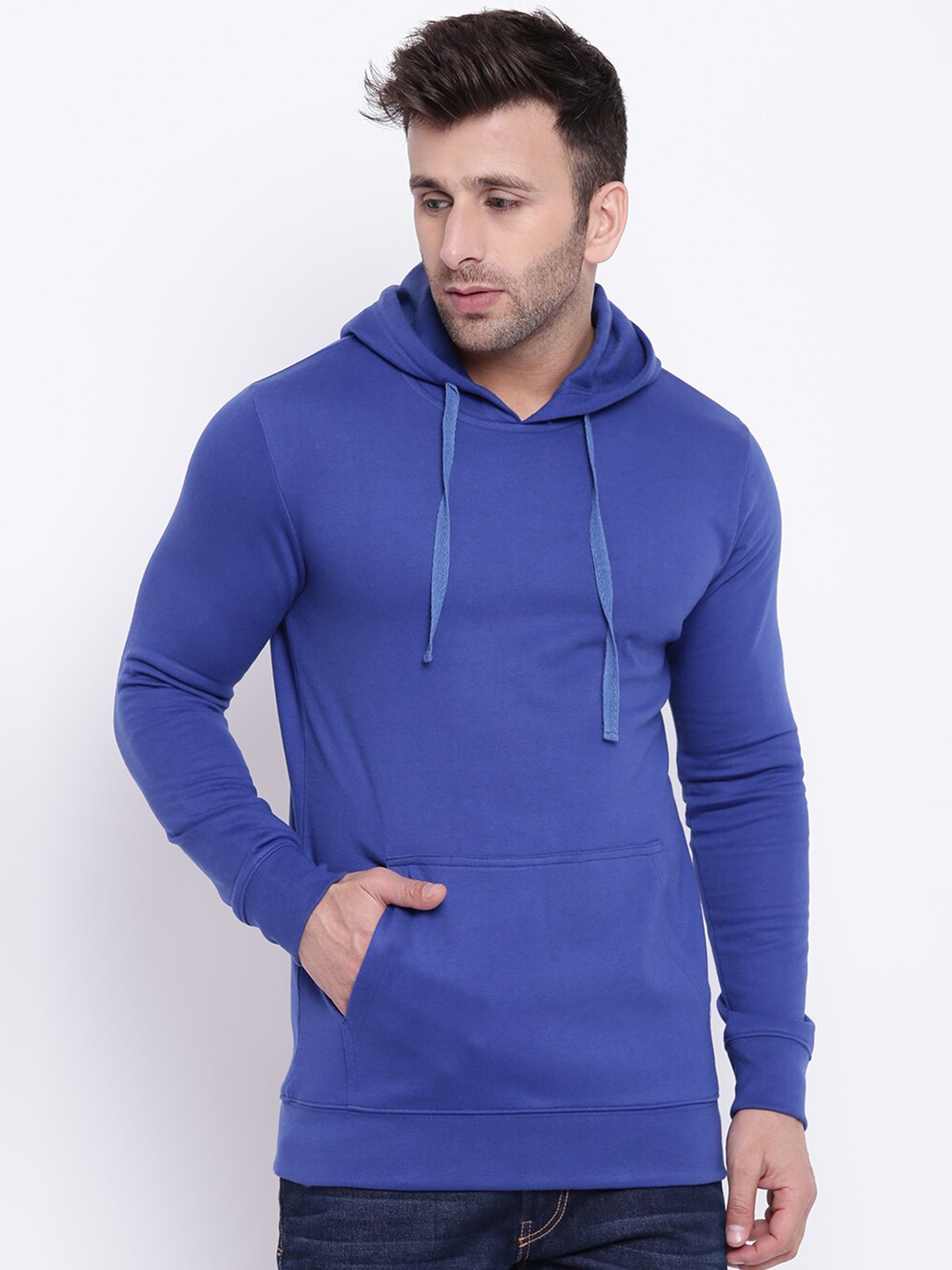 

GRITSTONES Men Blue Hooded Sweatshirt