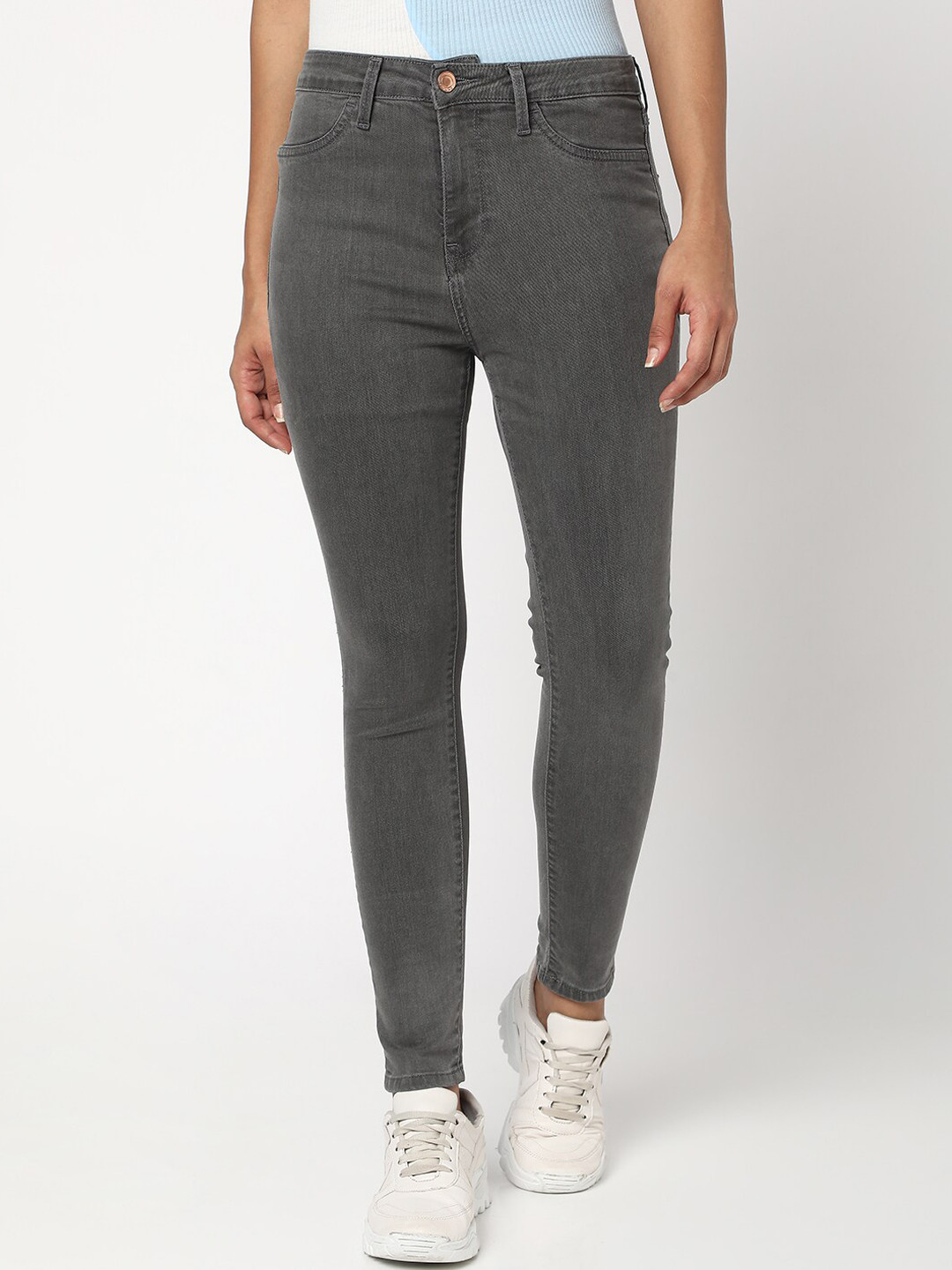 

SPYKAR Women Grey Super Skinny Fit Cotton Jeans