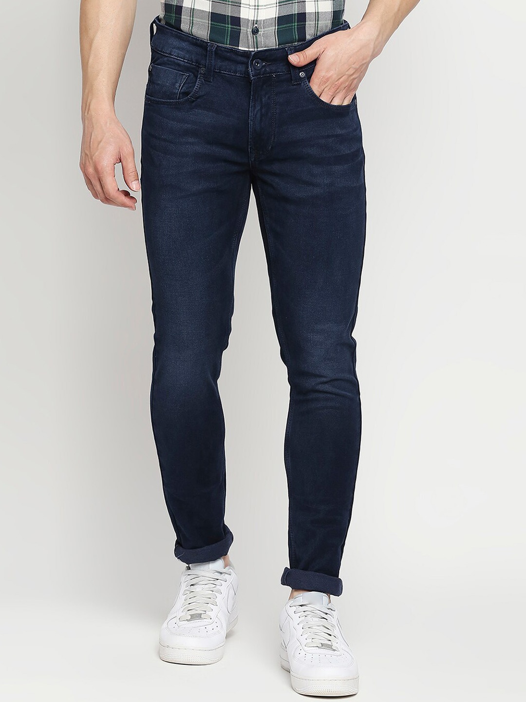 

SPYKAR Men Blue Super Skinny Fit Low-Rise Light Fade Jeans